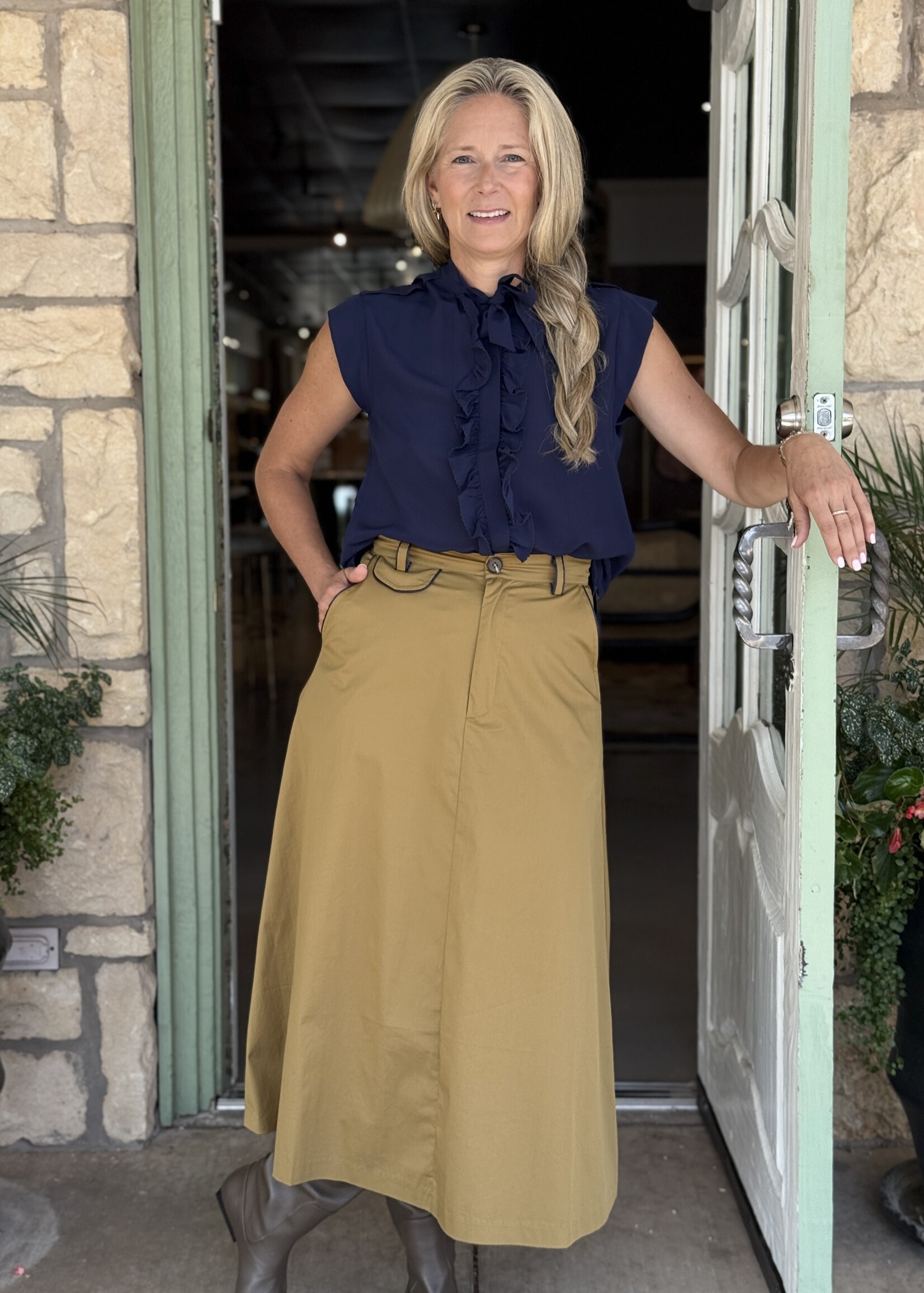 Love Binetti Edith Skirt- Olive