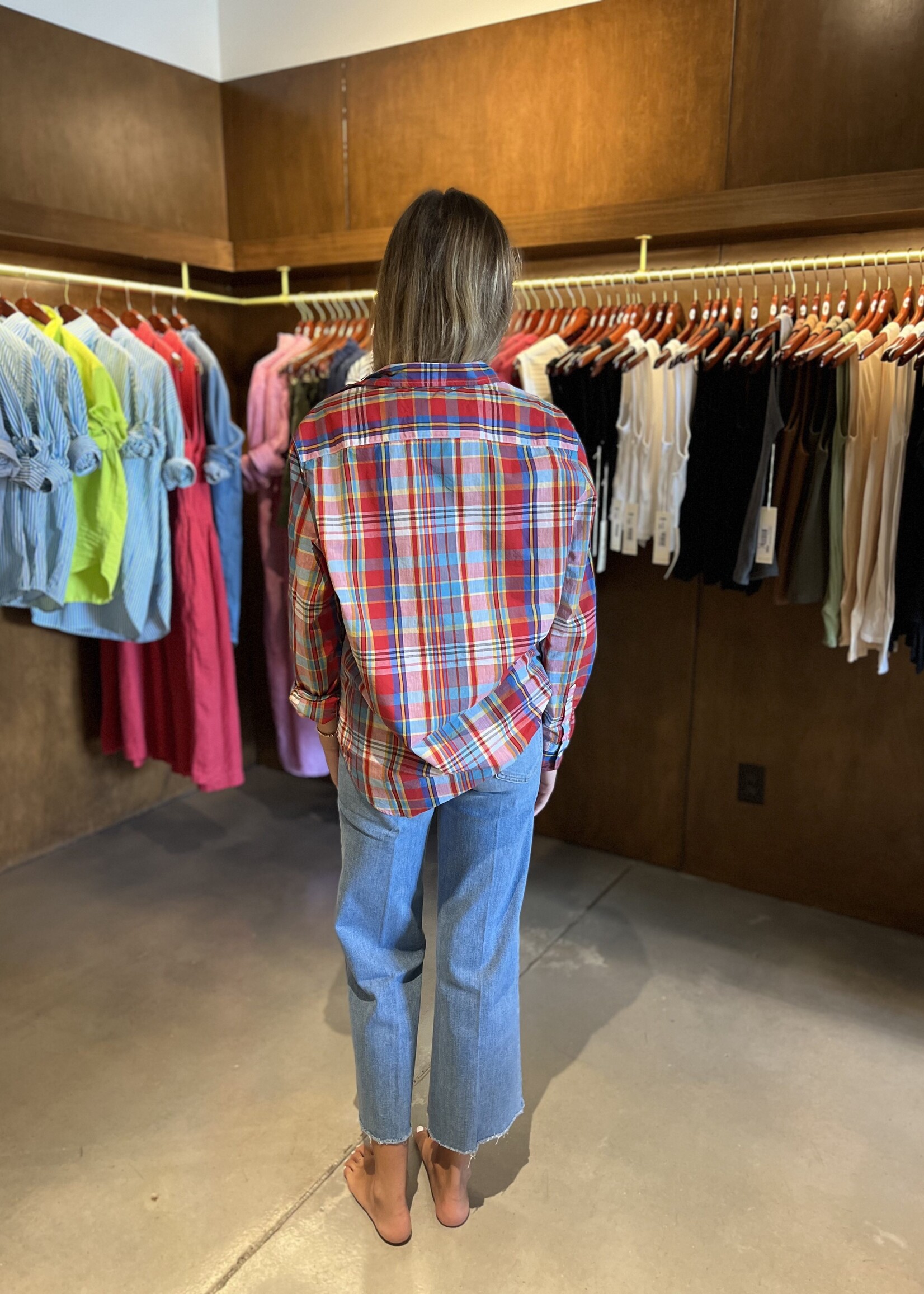 Frank & Eileen Eileen Relaxed Button-Up- Primary Color Plaid PMCP