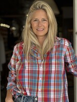 Frank & Eileen Eileen Relaxed Button-Up- Primary Color Plaid