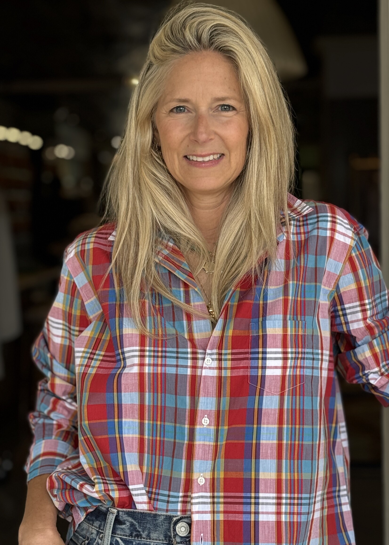 Frank & Eileen Eileen Relaxed Button-Up- Primary Color Plaid PMCP
