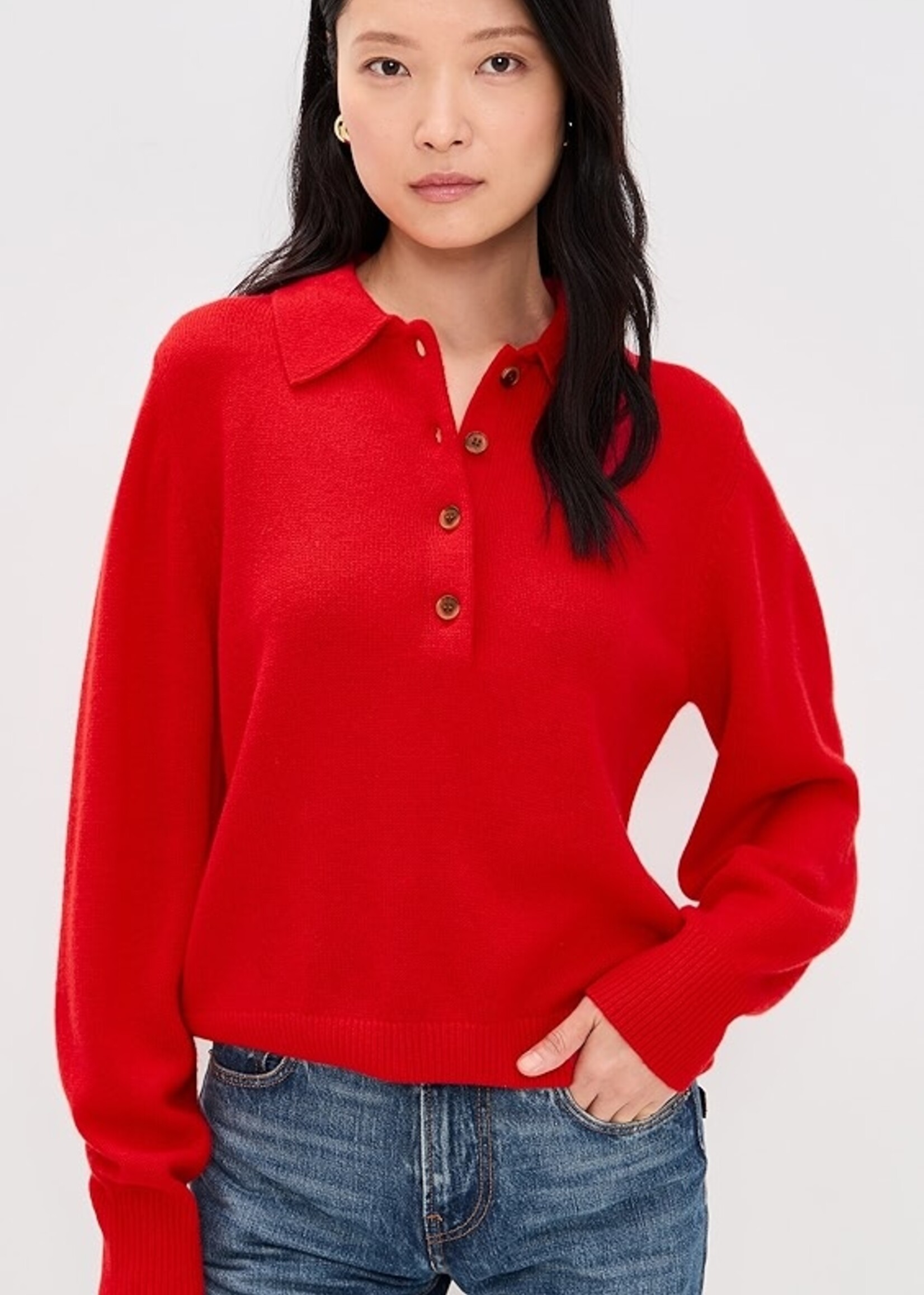 soldout.nyc The Cashmere Polo- Cherry