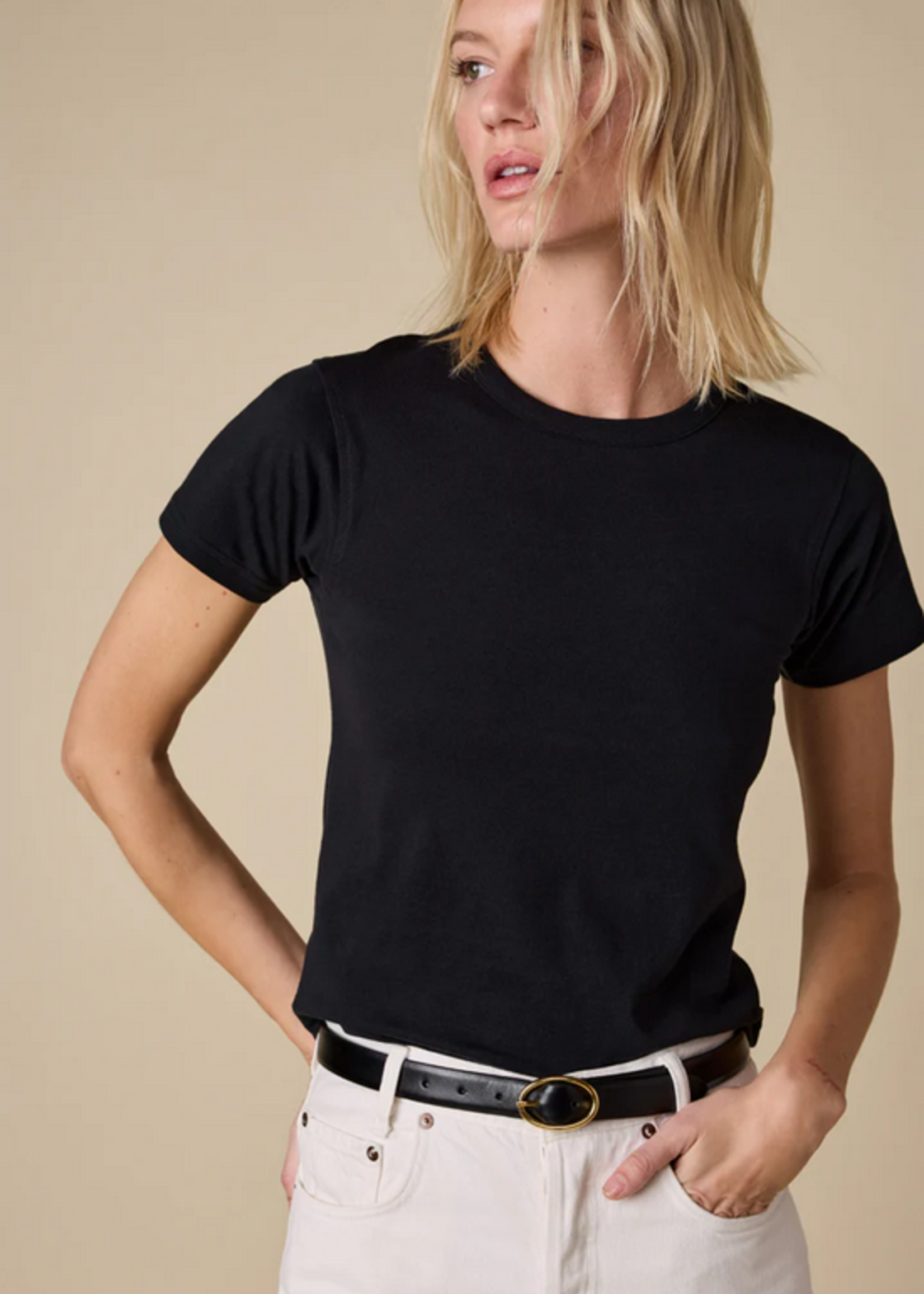 The Shrunken Perfect Tee- Black