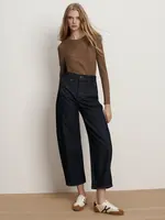 Veronica Beard Ryder High Rise Barrel- Indigo Rinse