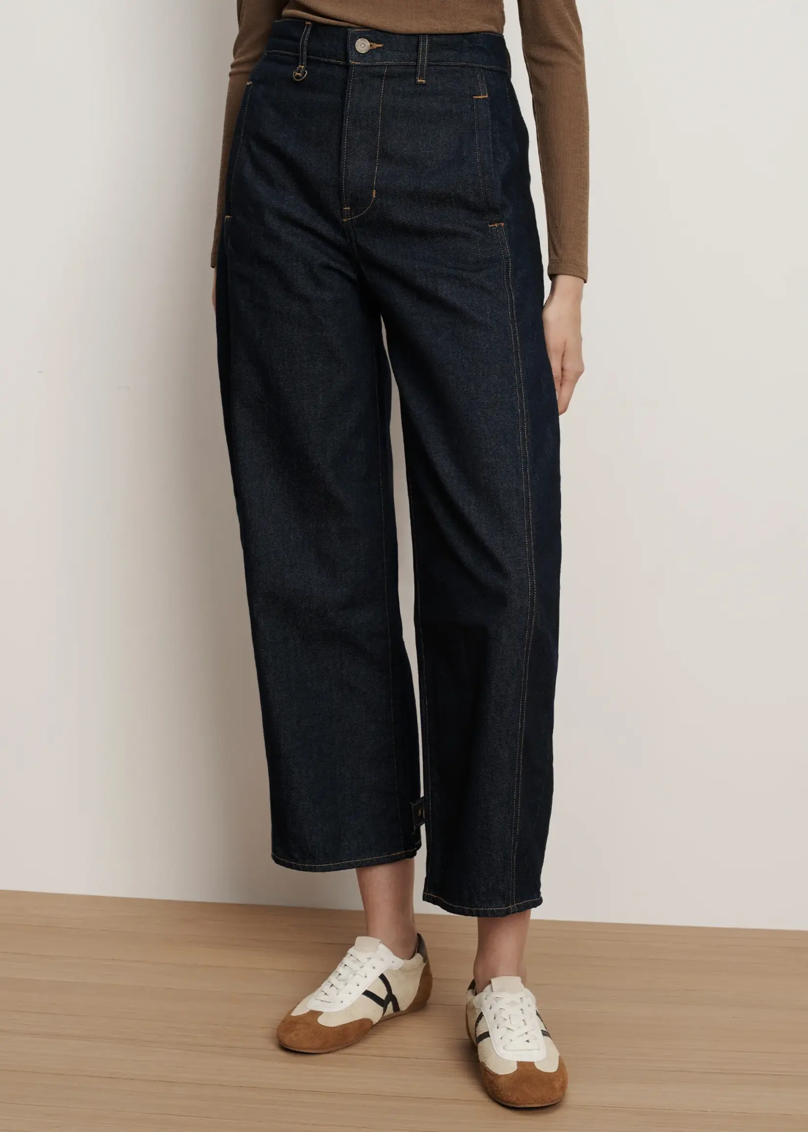 Veronica Beard Ryder High Rise Barrel- Indigo Rinse