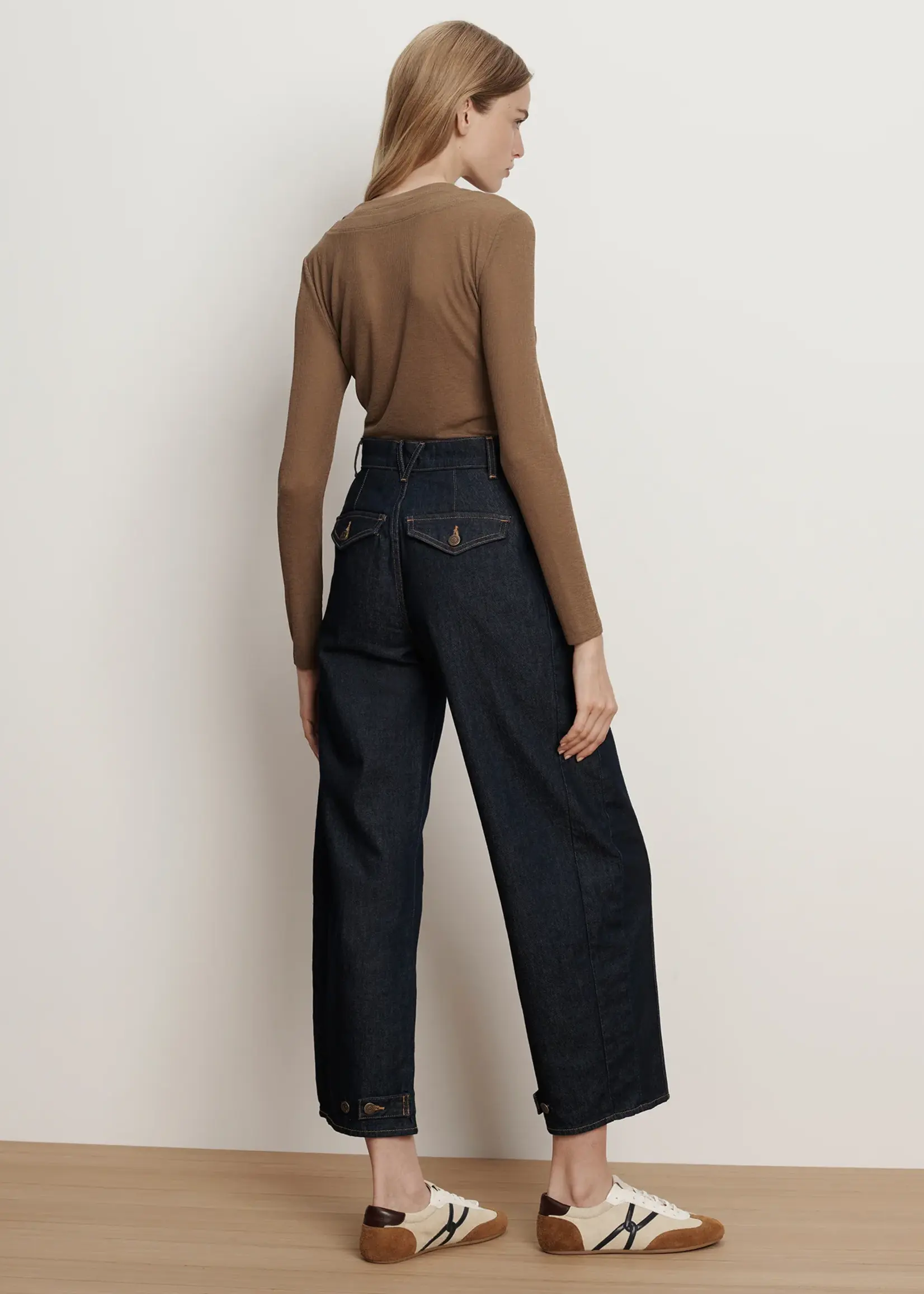 Veronica Beard Ryder High Rise Barrel- Indigo Rinse