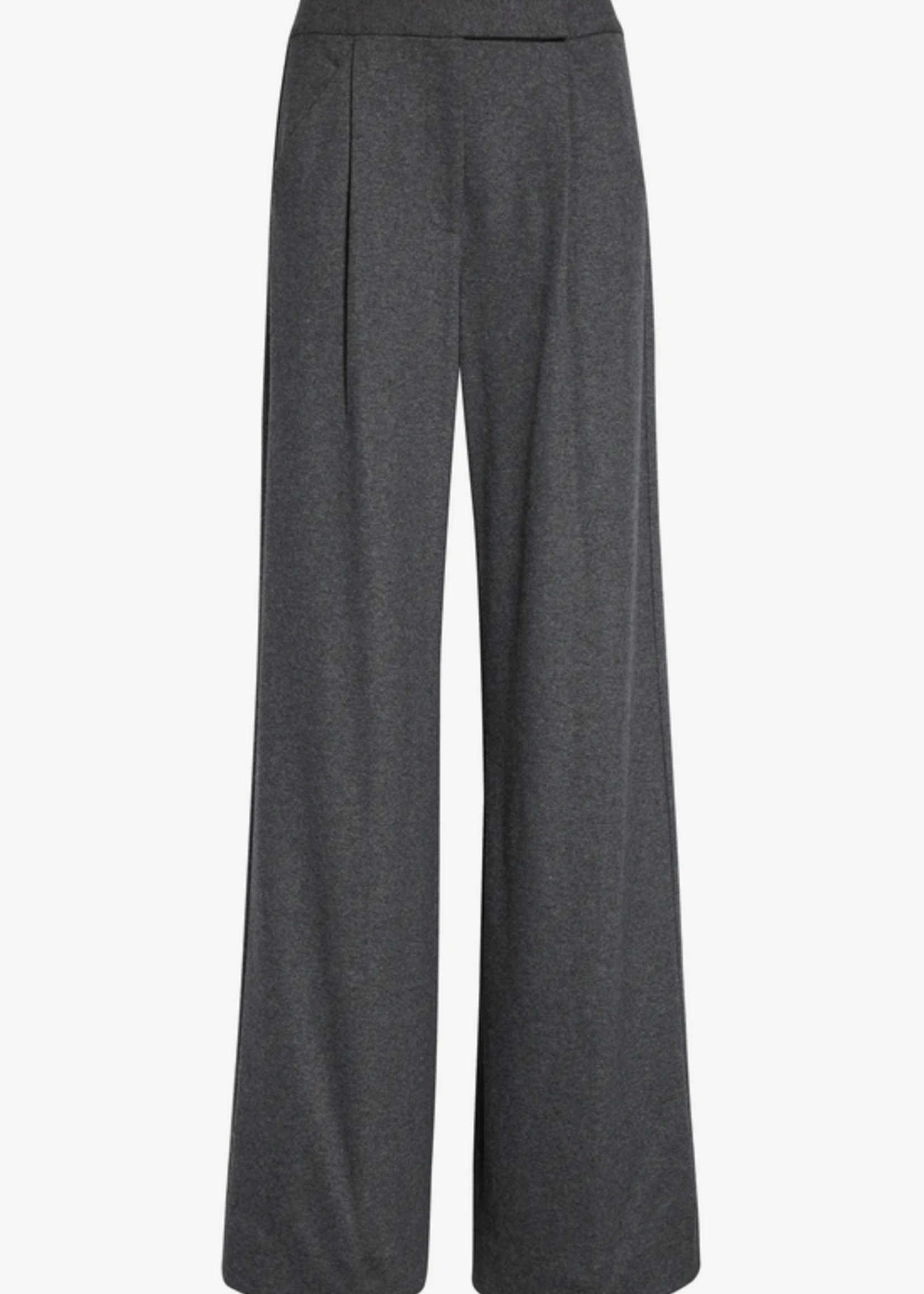 Veronica Beard Marbeau Wide Leg Pant- Heather Grey