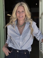 Frank & Eileen Eileen Button-Up-  White, Navy Stripe