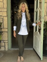 Psophia Tailored Straight Pants- Kaki