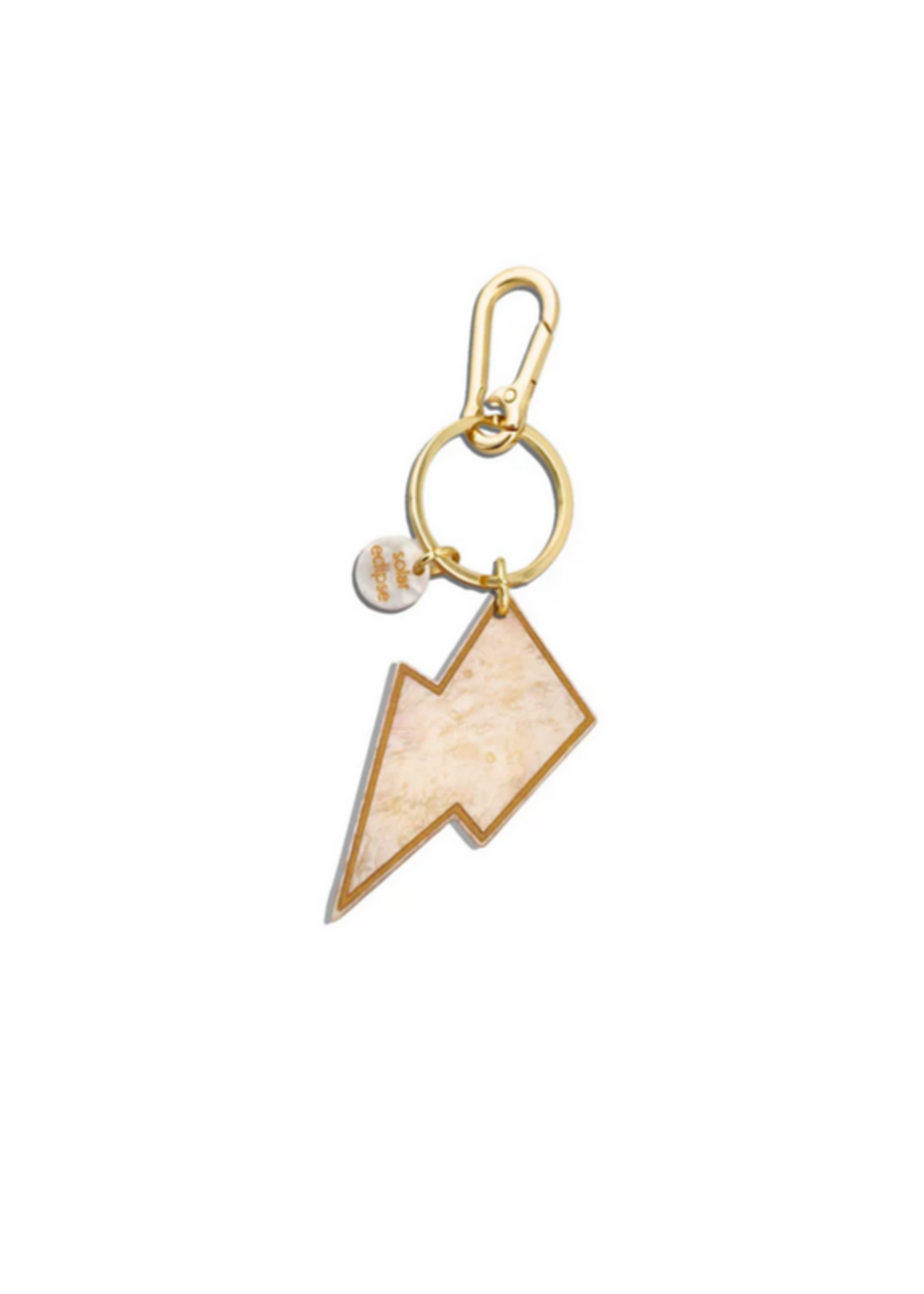 Solar Eclipse Lightning Bolt Bag Charm + Keychain