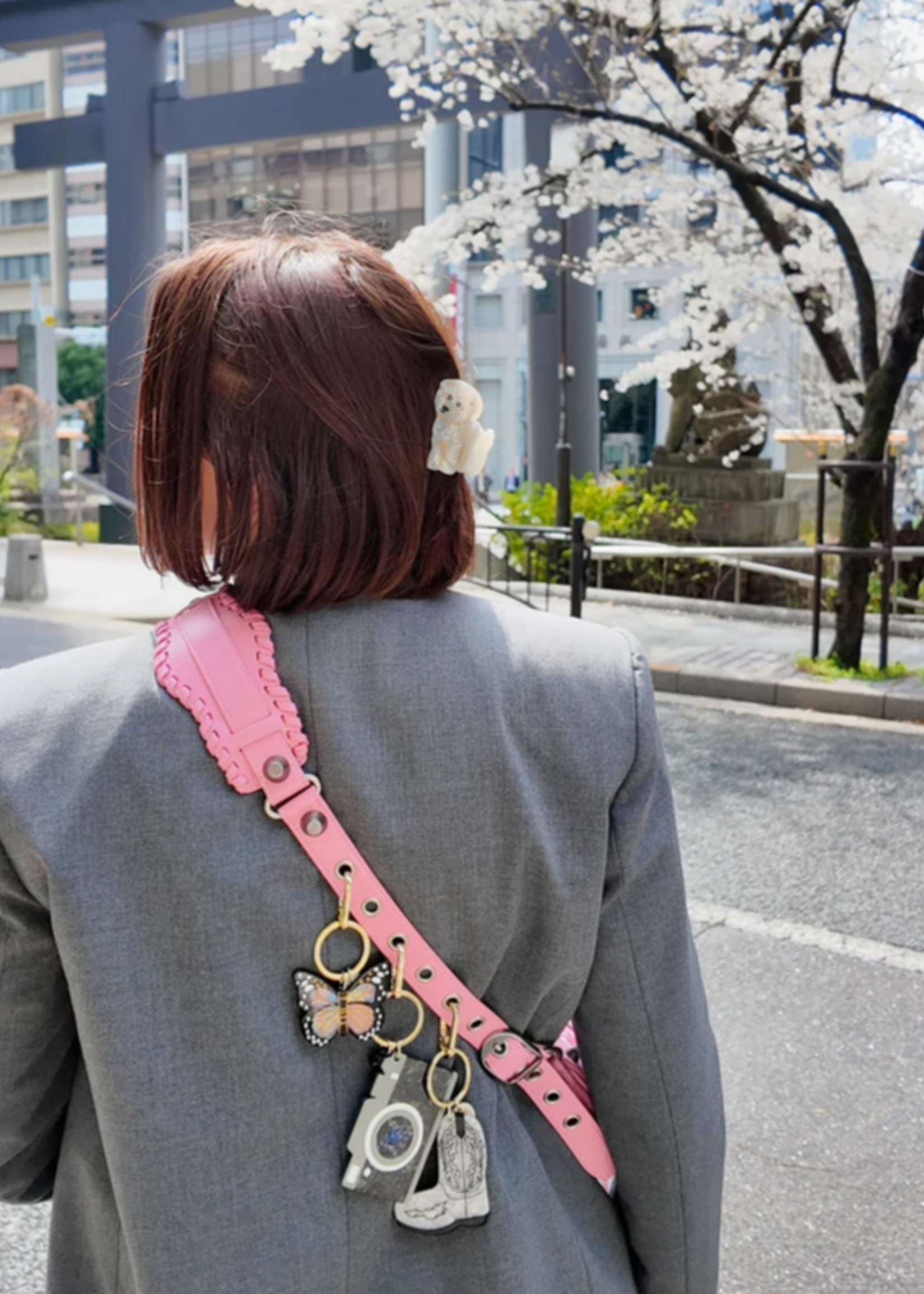 Solar Eclipse Cowboy Boot Bag Charm + Keychain- White