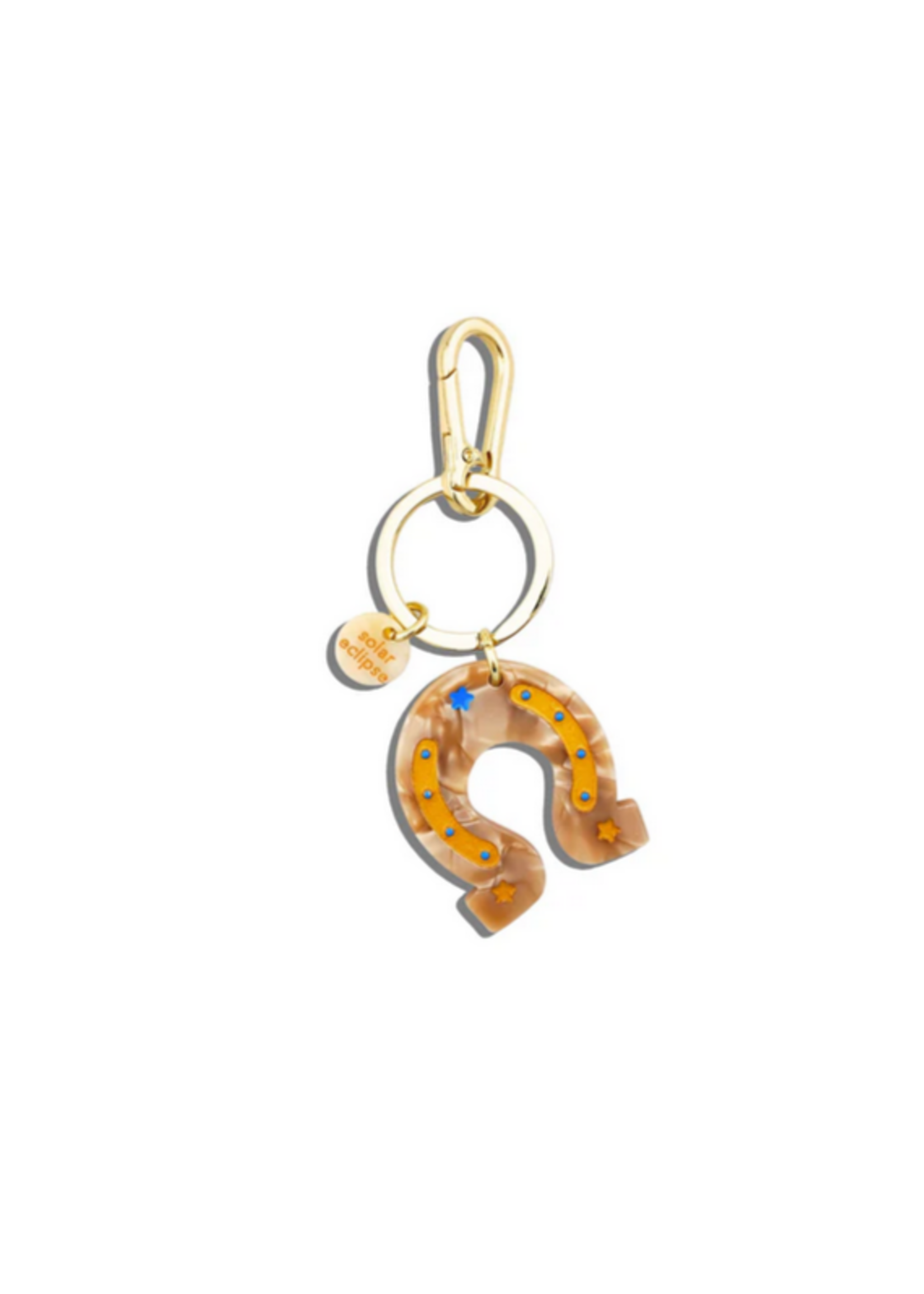 Solar Eclipse Lucky Horseshoe Bag Charm & Keychain