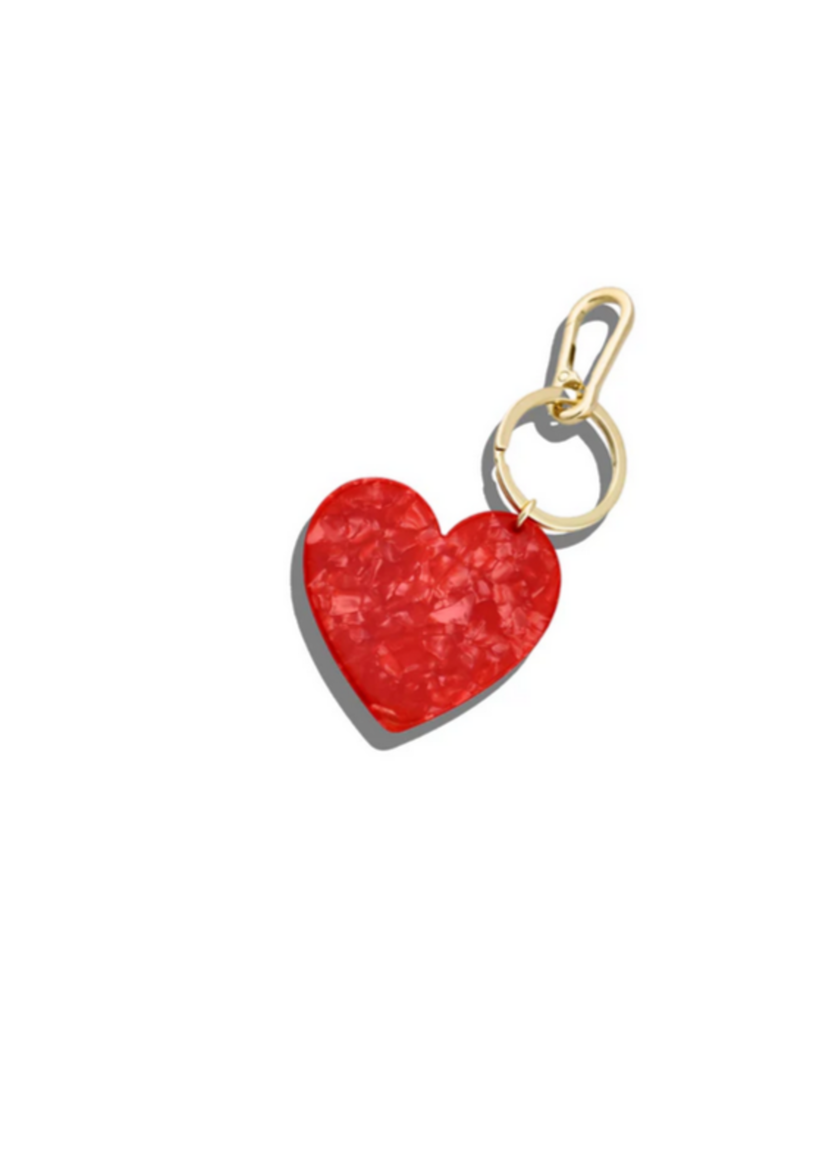 Solar Eclipse Heart Bag Charm + Keychain- Red