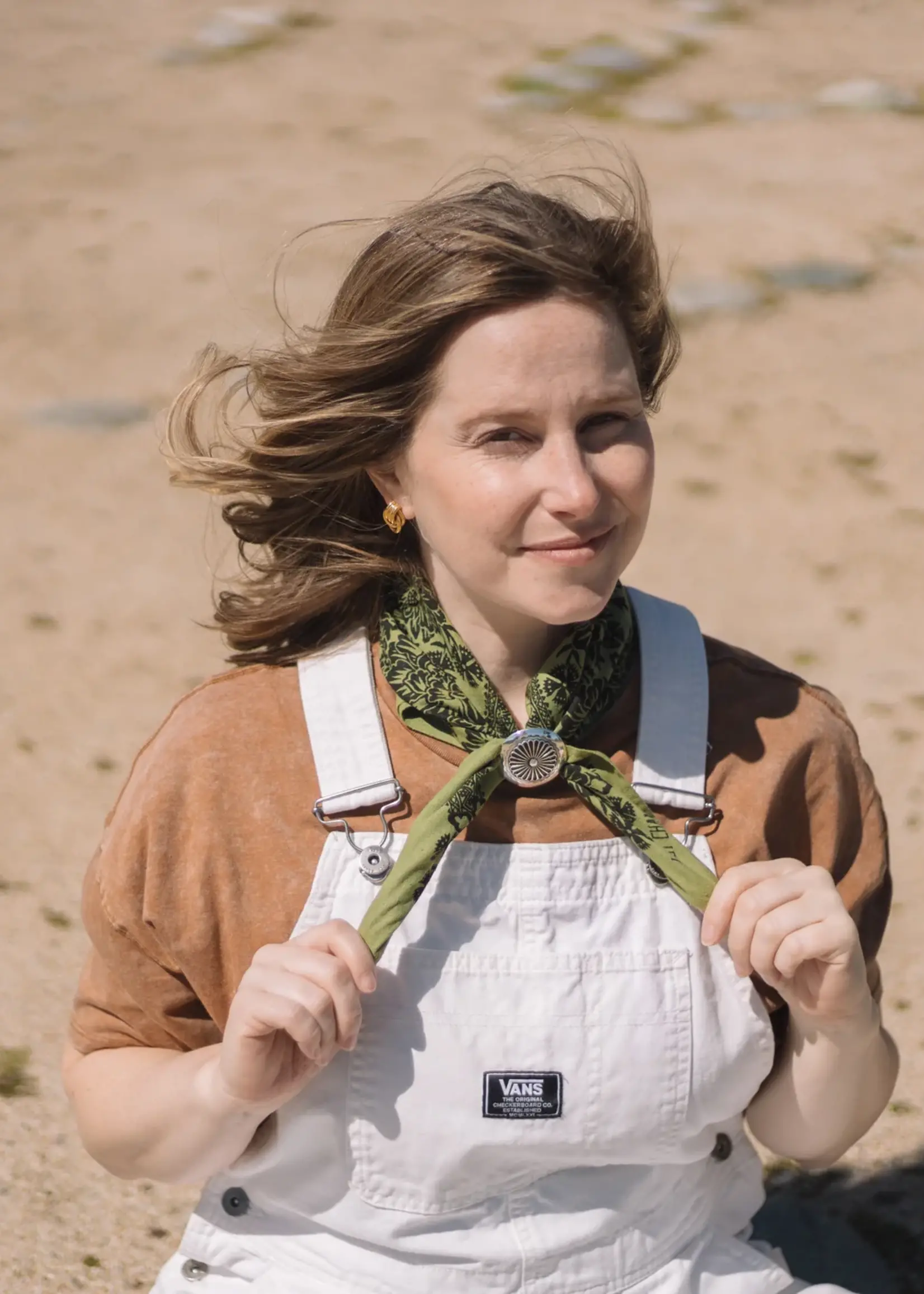 Last Chance Textiles Natural Dye Silk Bandana- Grass Green