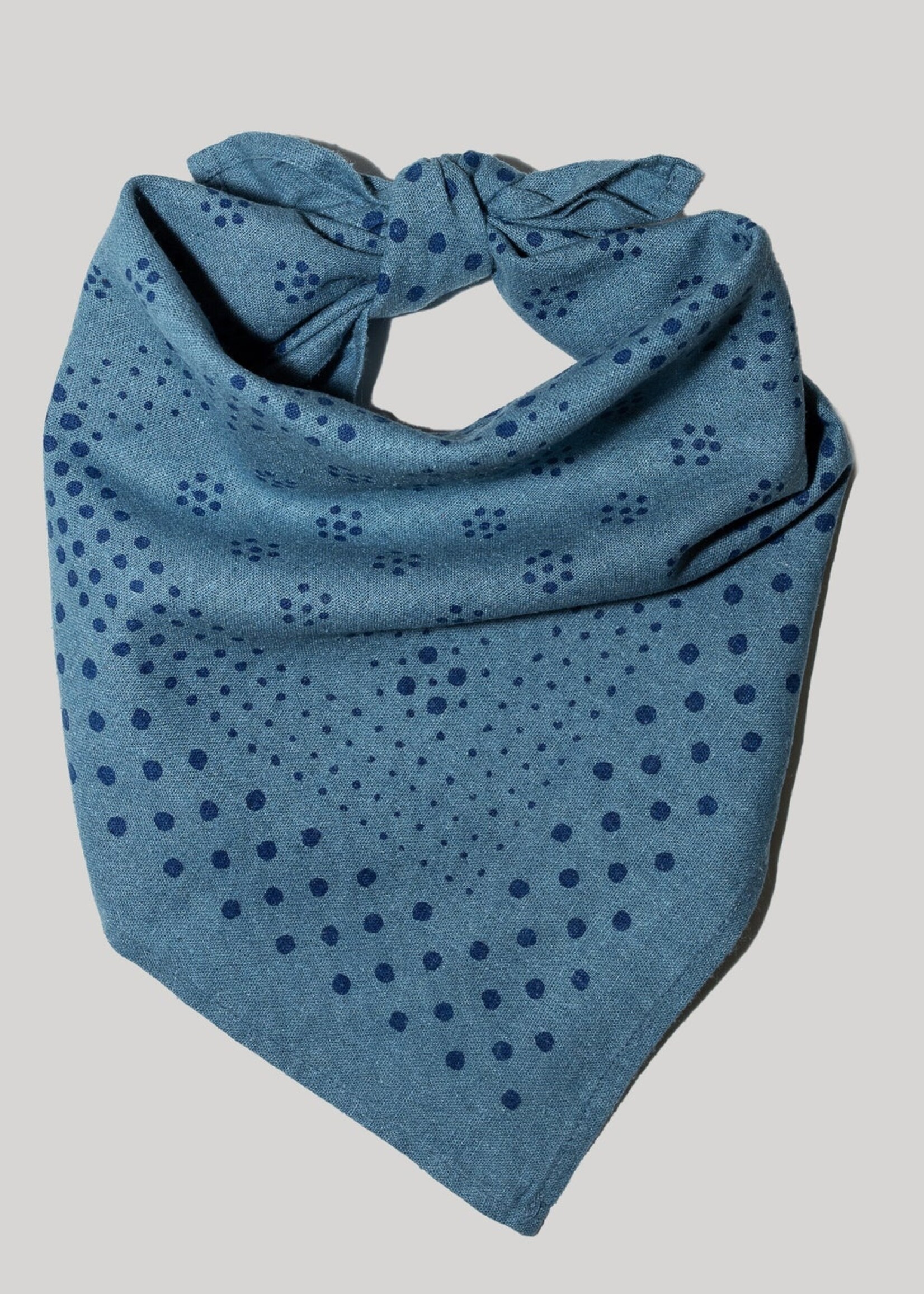 Last Chance Textiles Natural Dye Silk Bandana- Indigo