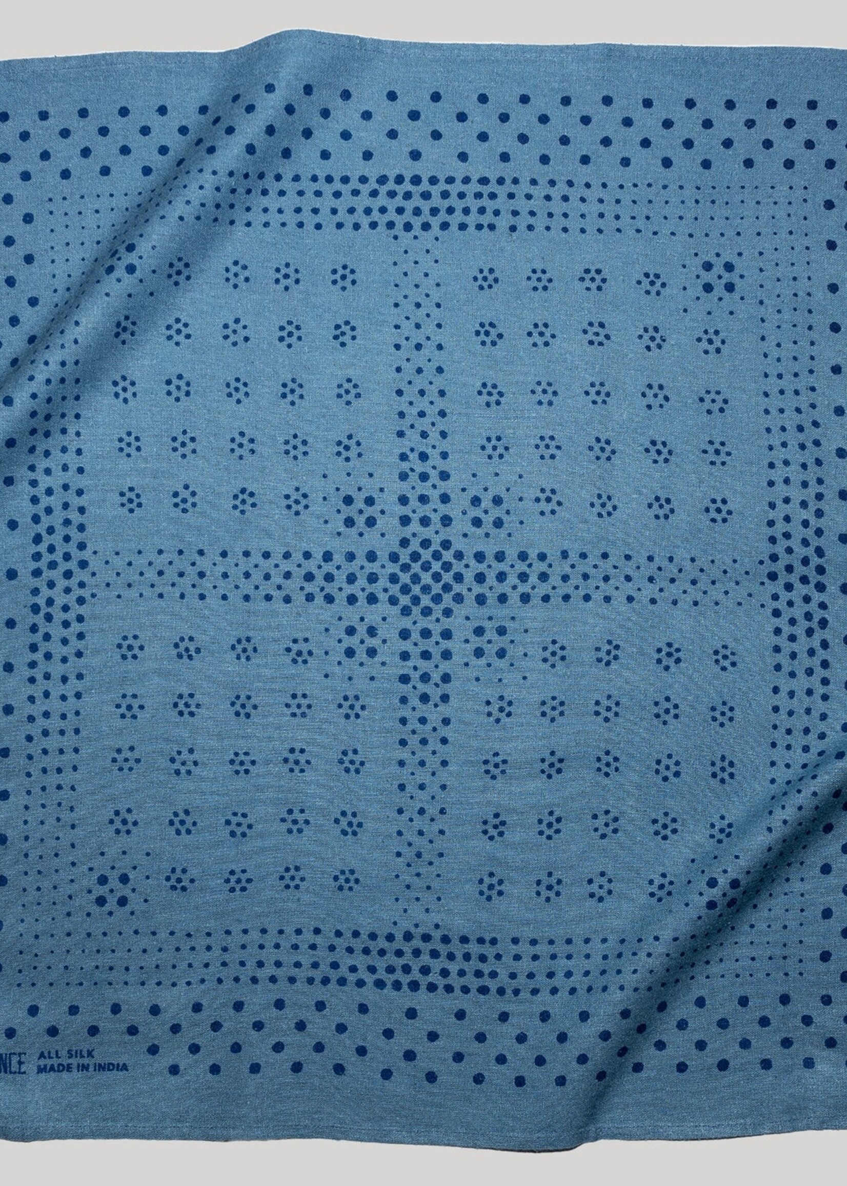 Last Chance Textiles Natural Dye Silk Bandana- Indigo