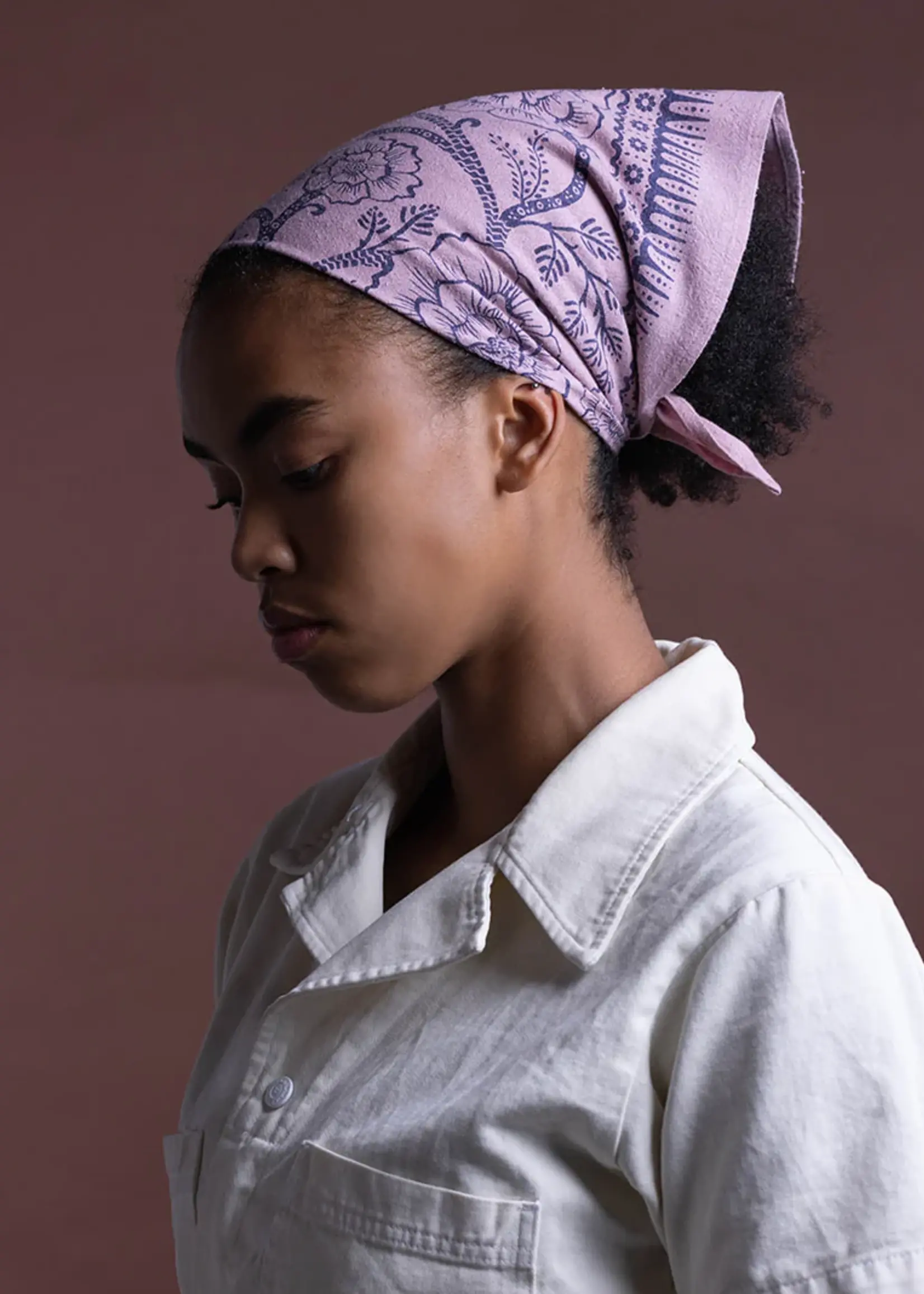 Last Chance Textiles Natural Dye Silk Bandana- Viola