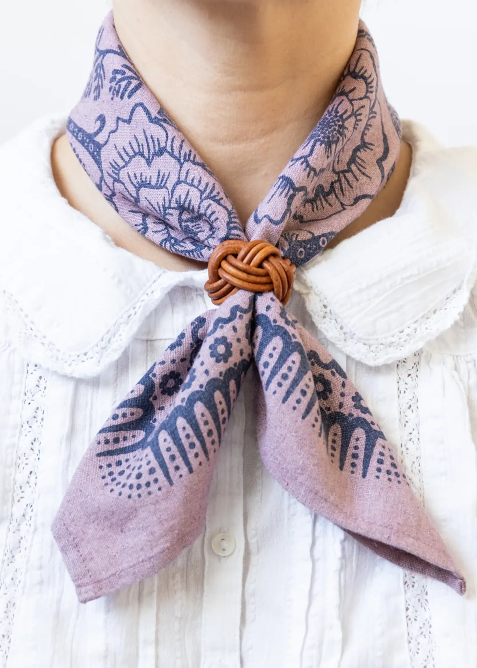 Last Chance Textiles Natural Dye Silk Bandana- Viola