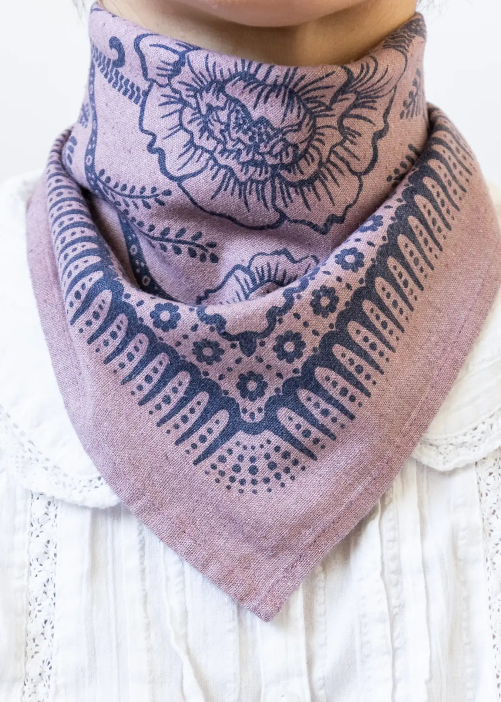 Last Chance Textiles Natural Dye Silk Bandana- Viola