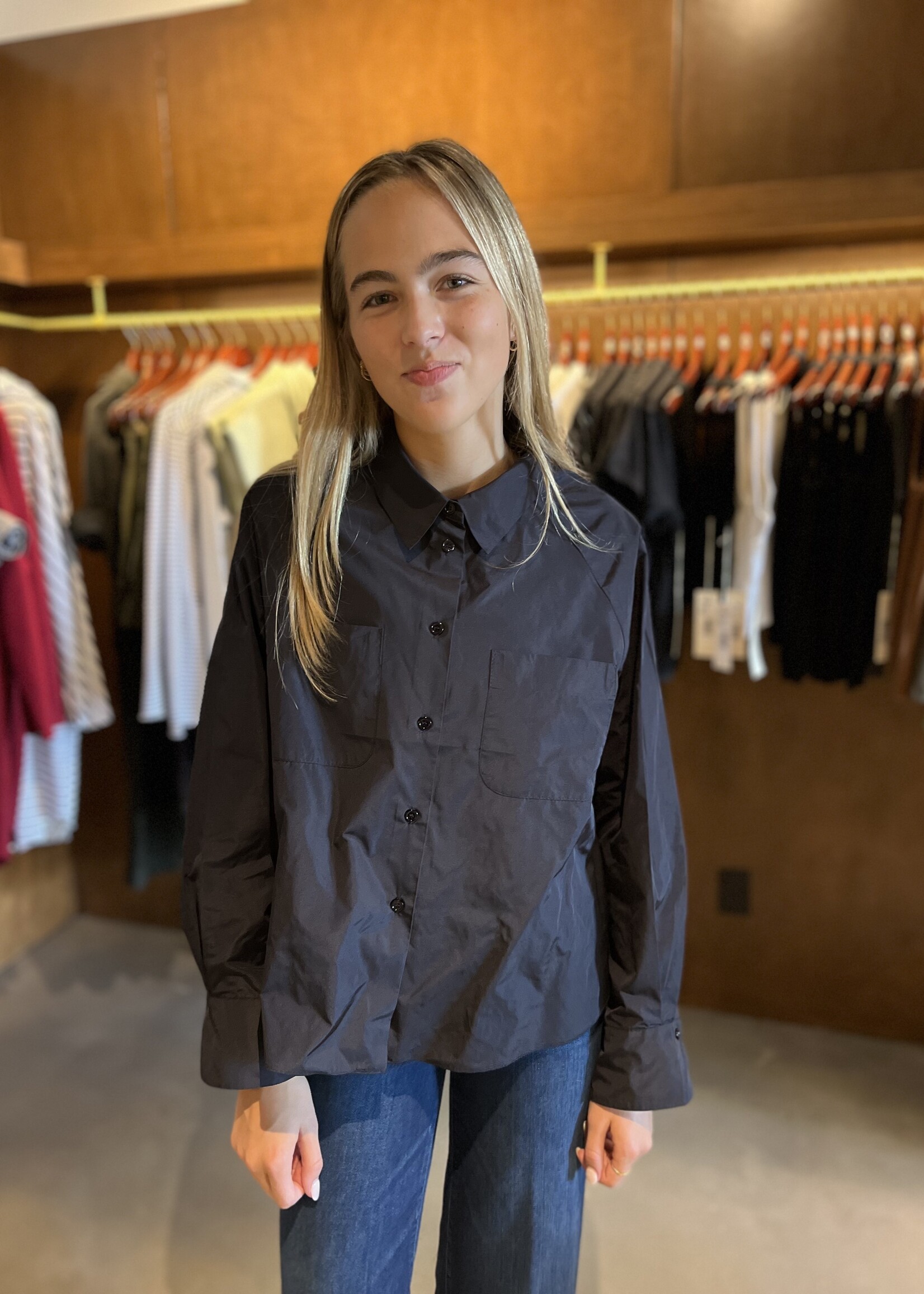 Susanne Bommer Taffeta Pocket Blouse