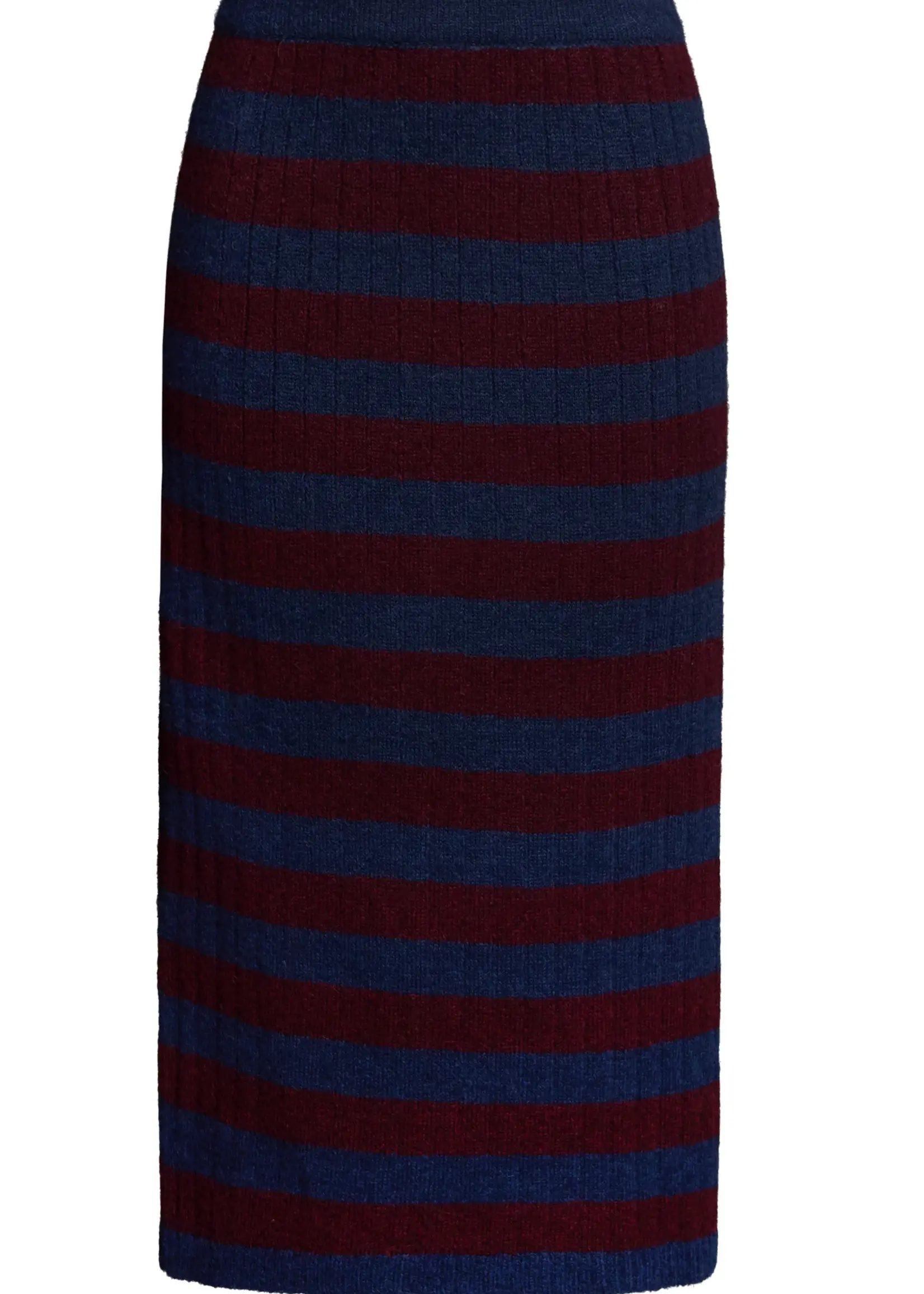 Eleven Six Pia Stripe Tube Skirt- Navy/Merlot