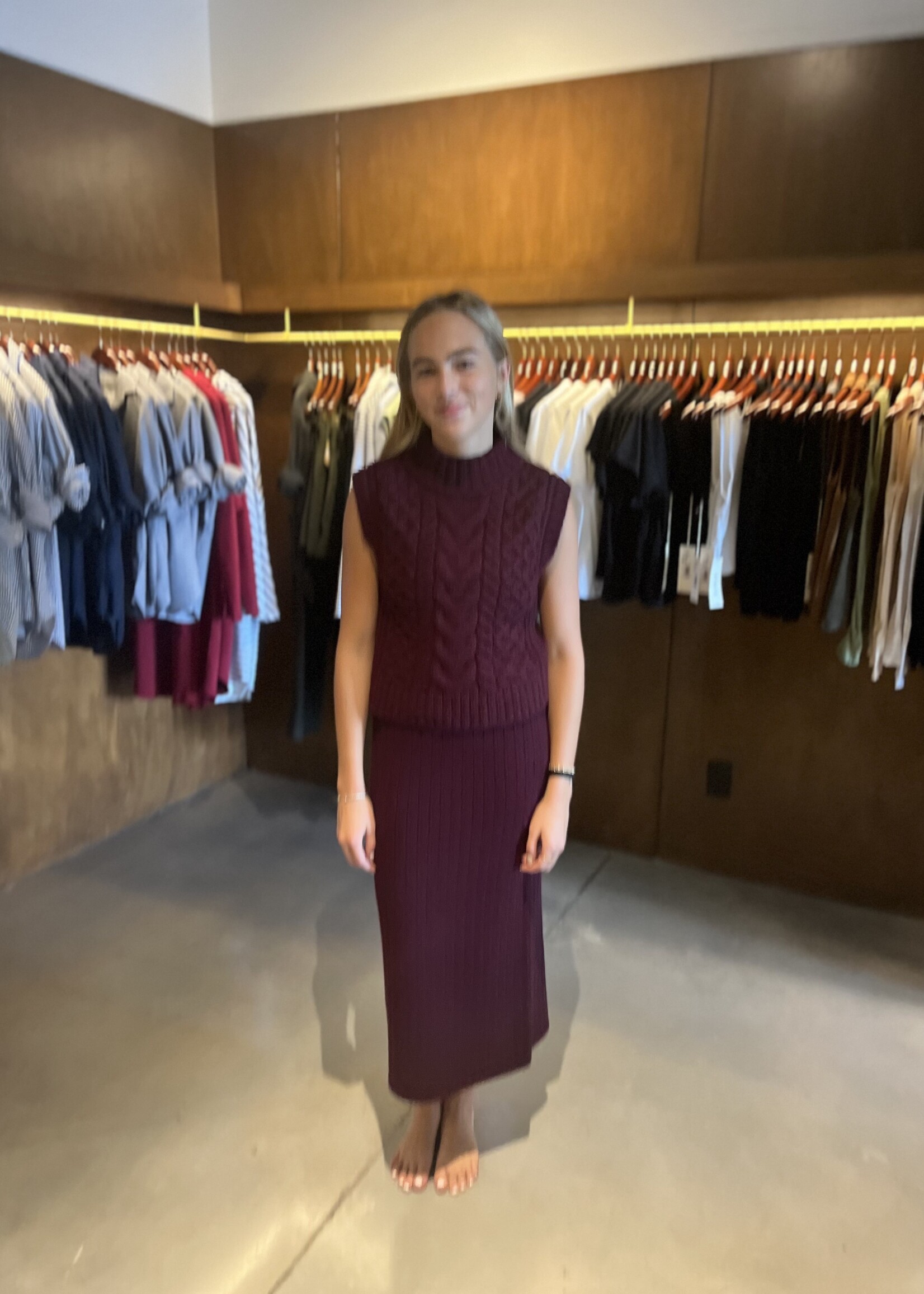 Eleven Six Pia Skirt- Merlot