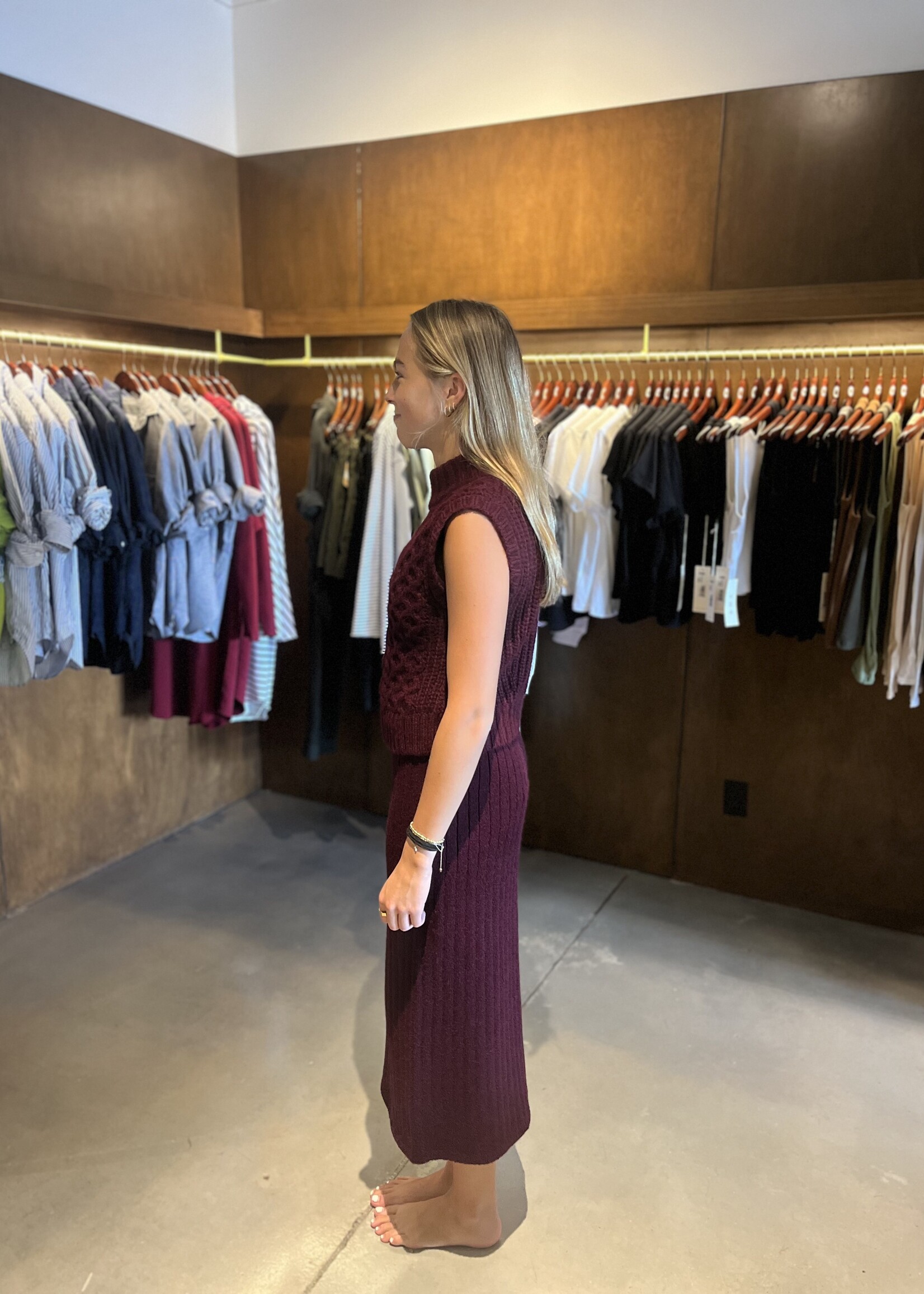 Eleven Six Pia Skirt- Merlot