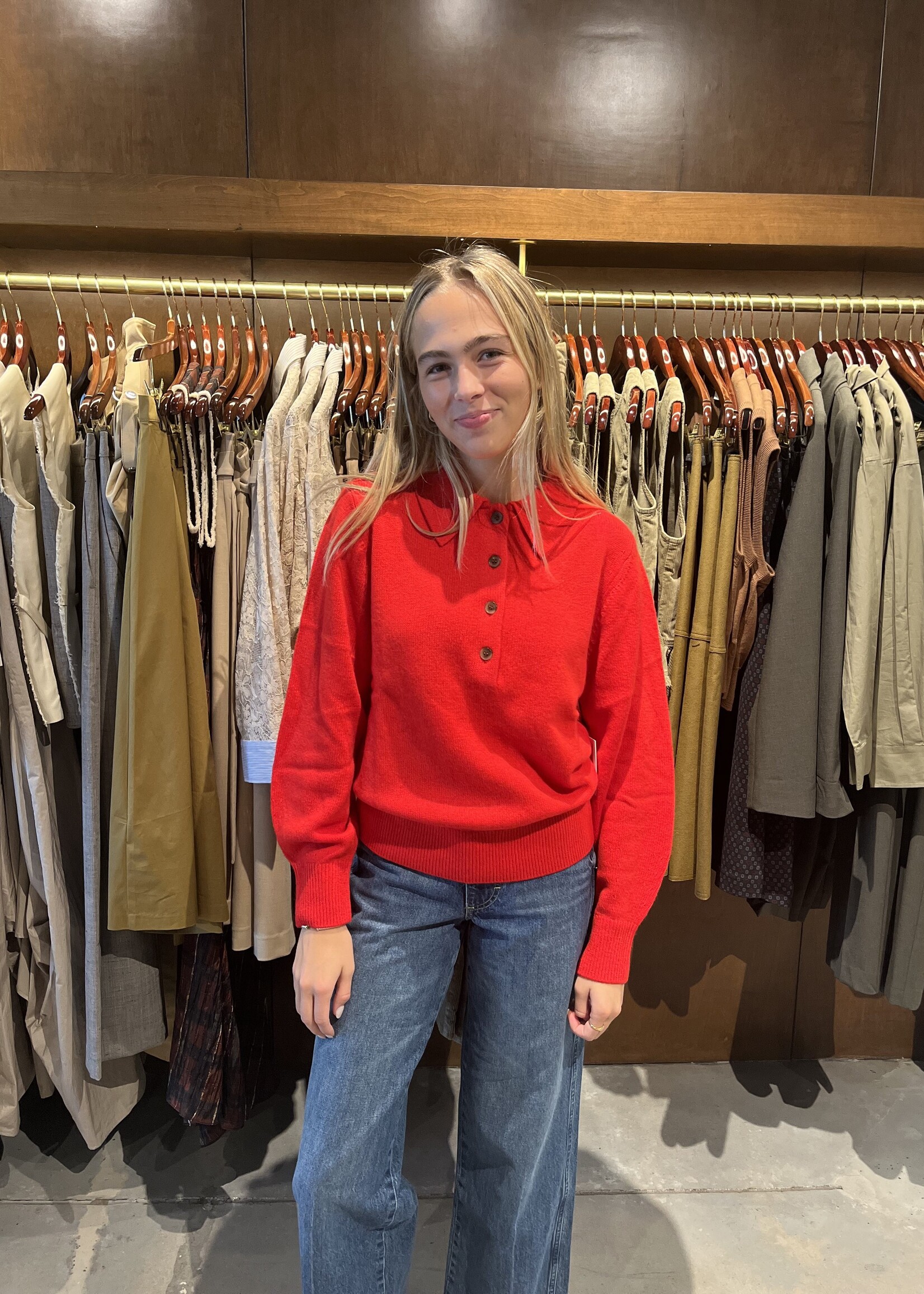 soldout.nyc The Cashmere Polo- Cherry