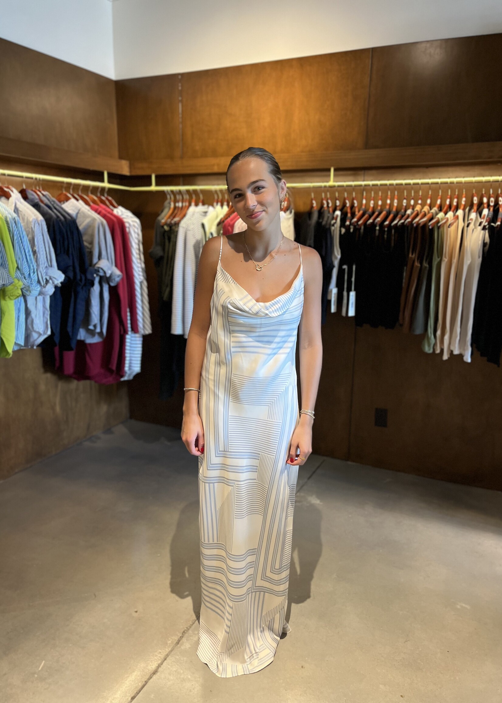 Veronica Beard Madison Dress- Dove/Blue Lake