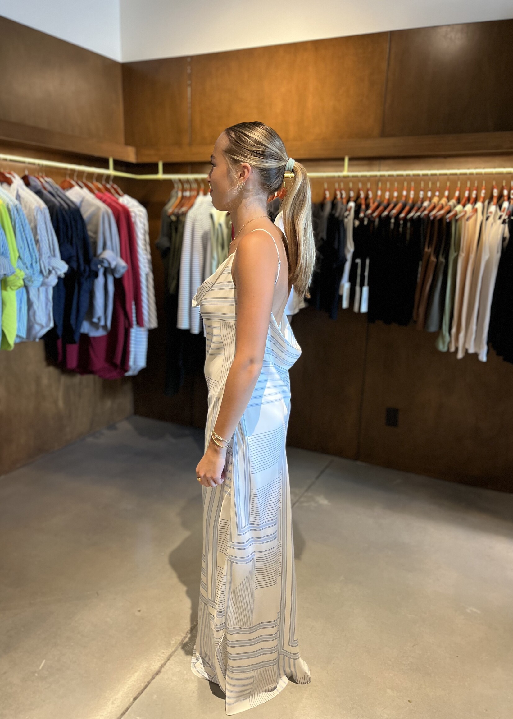 Veronica Beard Madison Dress- Dove/Blue Lake