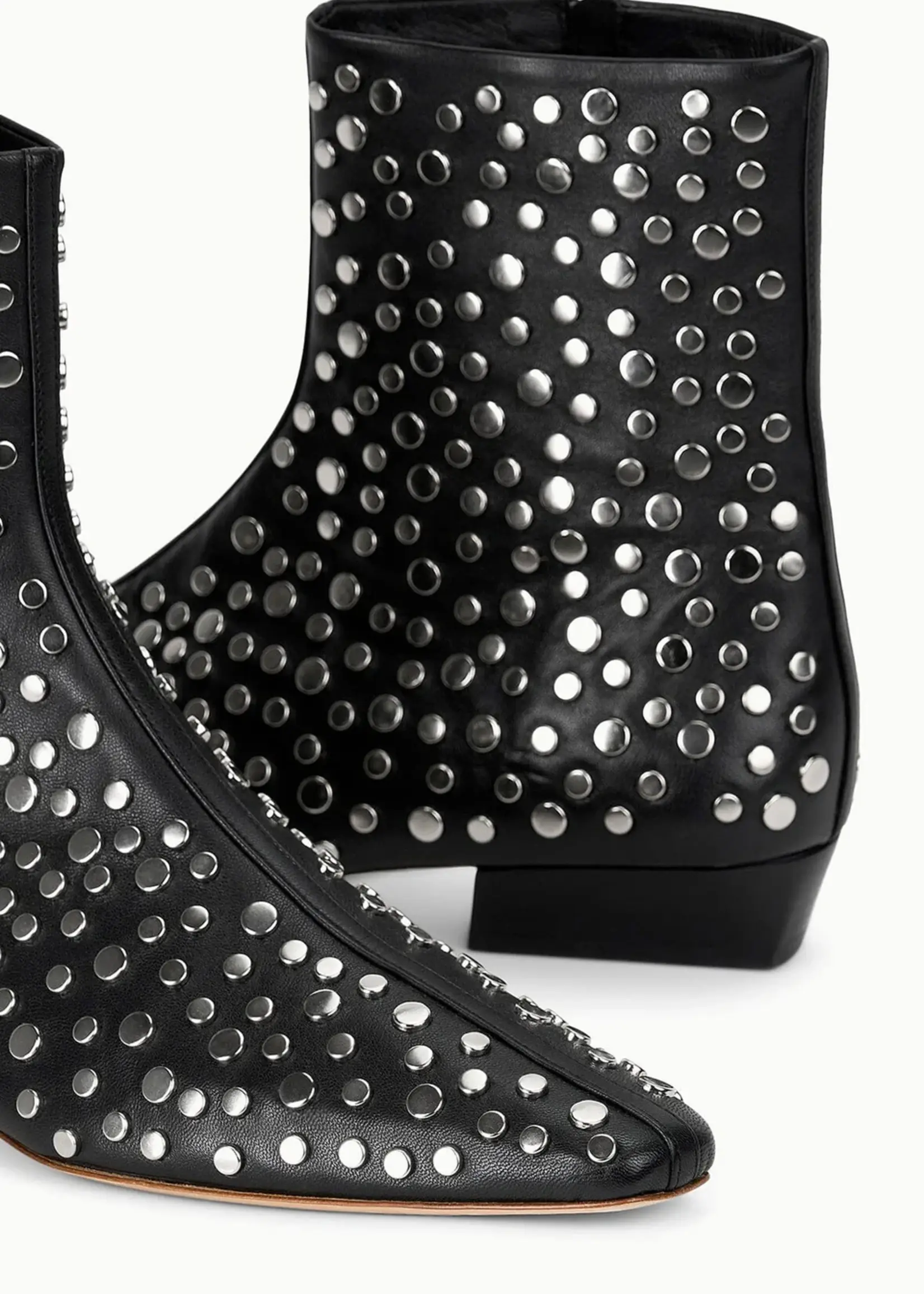 Staud Wally Flat Ankle Boot- Rivets