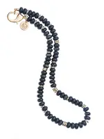 Jane Win Jewelry Gumdrop Beaded Necklace in Obsidian