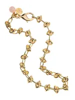 Jane Win Jewelry In a Knot Chain with Rose Quartz Bead 16"