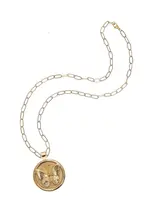 Jane Win Jewelry FREE JW Original Pendant Coin 18" Drawn Link Chain