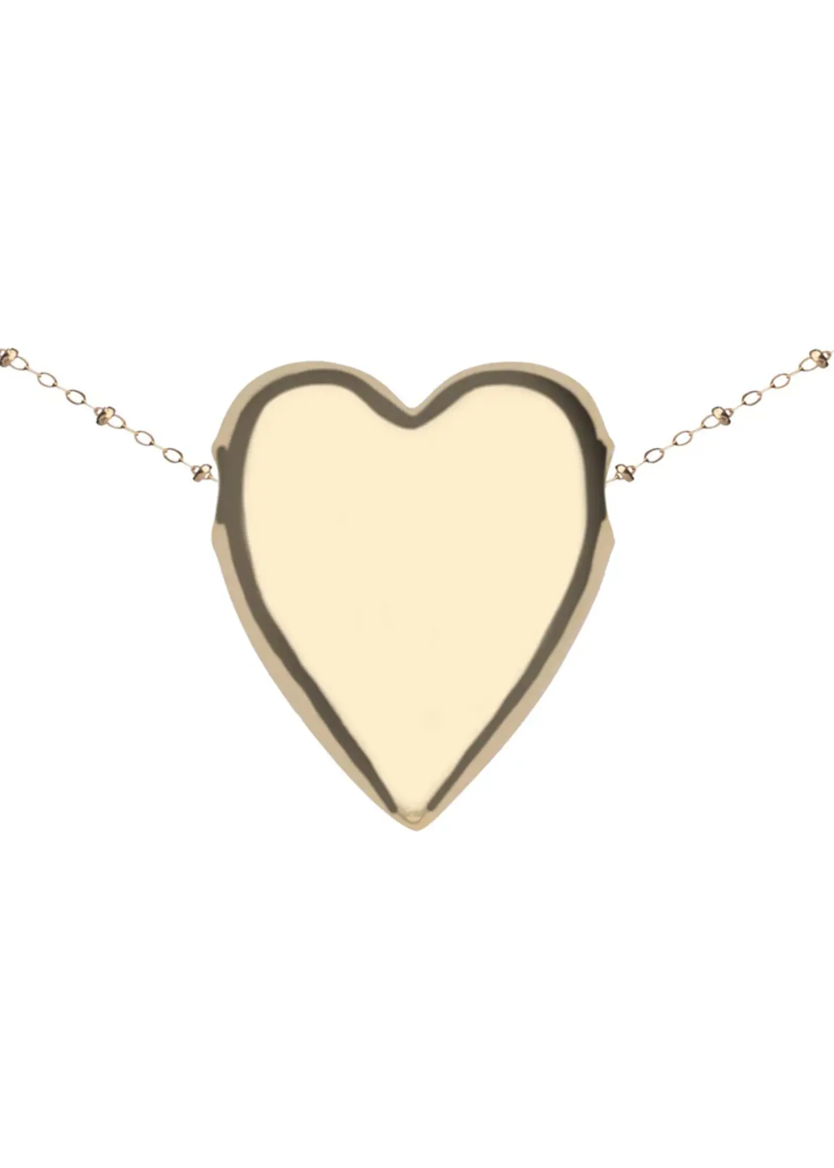 Jane Win Jewelry LOVE Tender Heart Love Pendant 16-18" Beaded Satellite Chain
