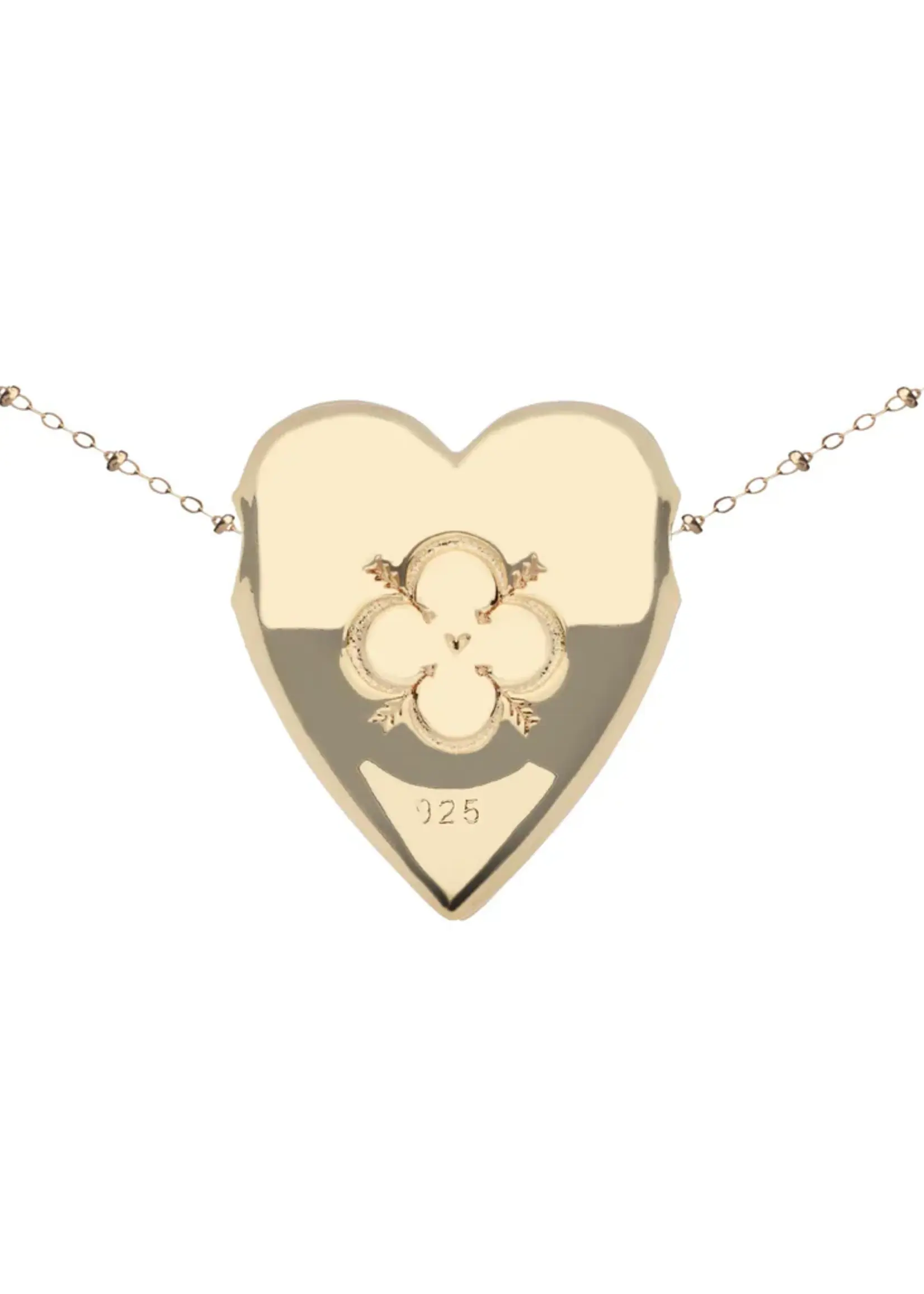 Jane Win Jewelry LOVE Tender Heart Love Pendant 16-18" Beaded Satellite Chain
