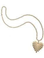 Jane Win Jewelry LOVE Full-Heart Pendant Gold / 18" Grande Rolo Chain