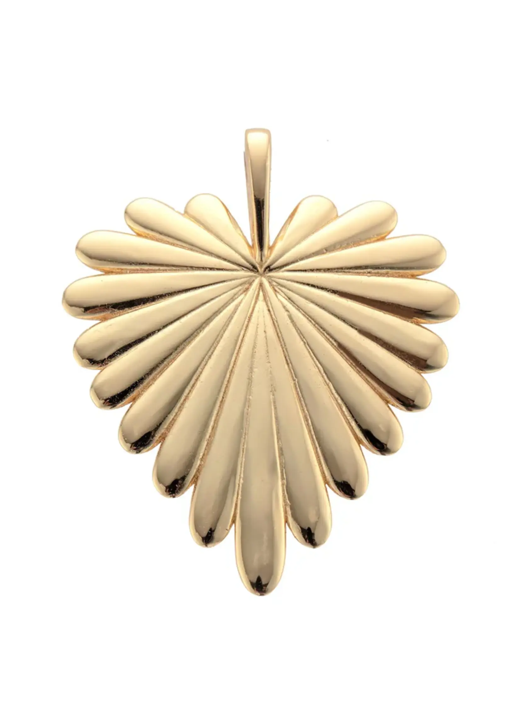Jane Win Jewelry LOVE Full-Heart Pendant Gold / 18" Grande Rolo Chain
