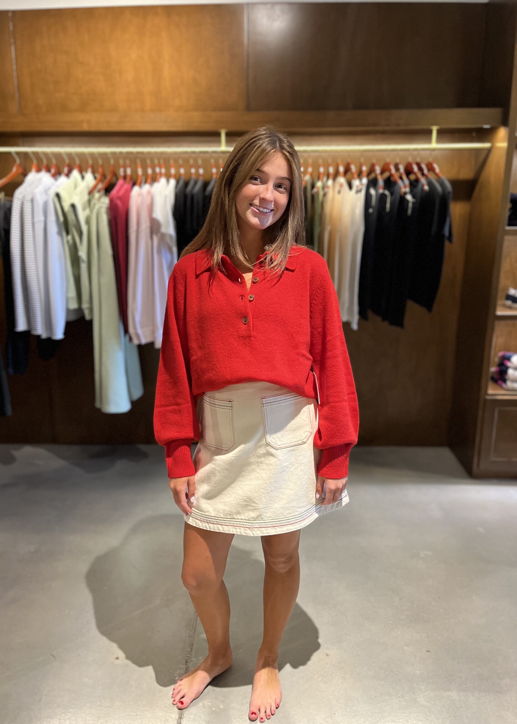 Alemais Norma Denim Mini Skirt