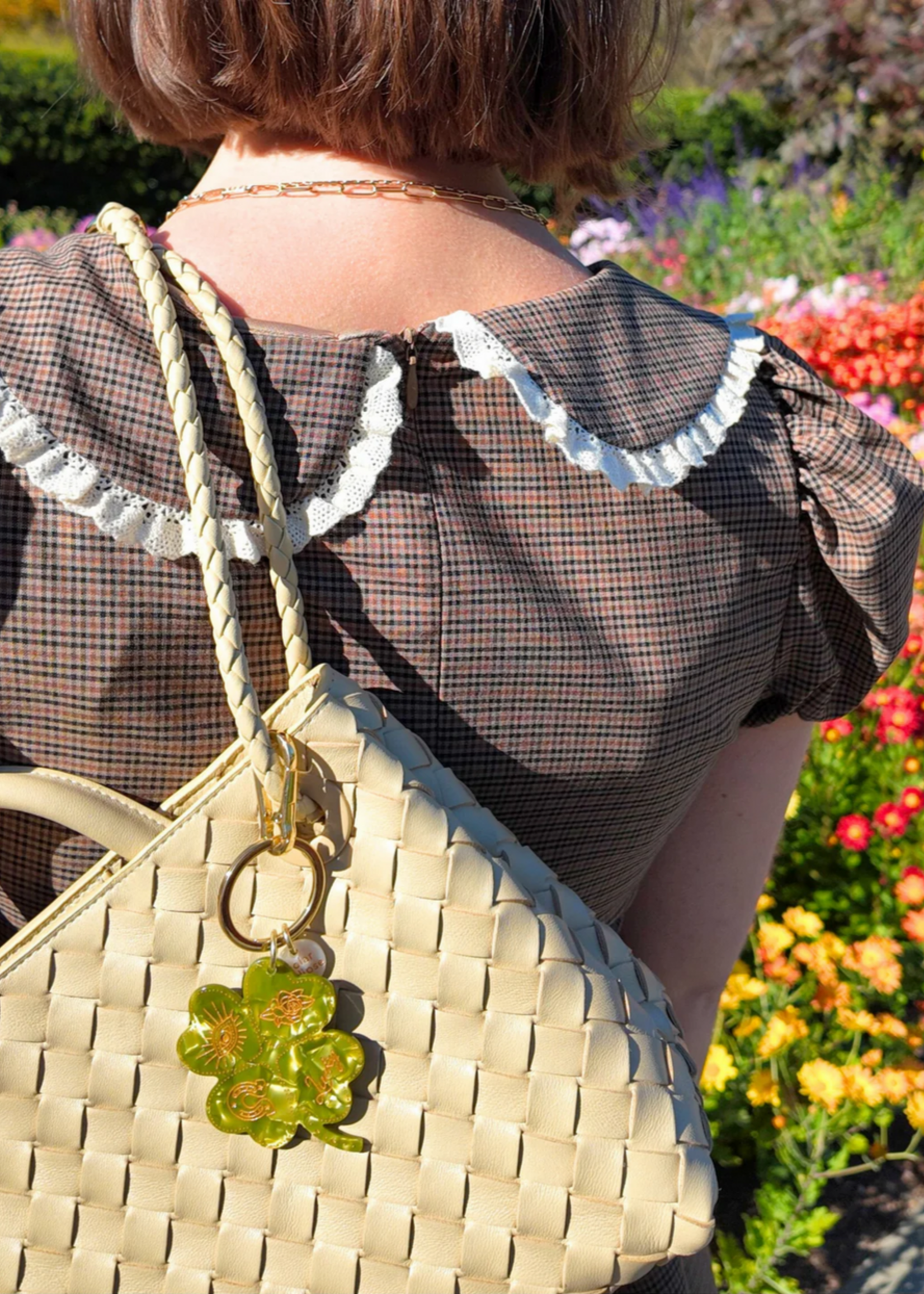 Solar Eclipse Lucky Clover Bag Charm + Keychain