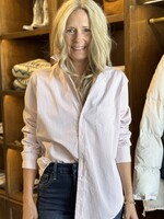 Frank & Eileen Eileen Relaxed Button-Up- Pink White Multi Stripe