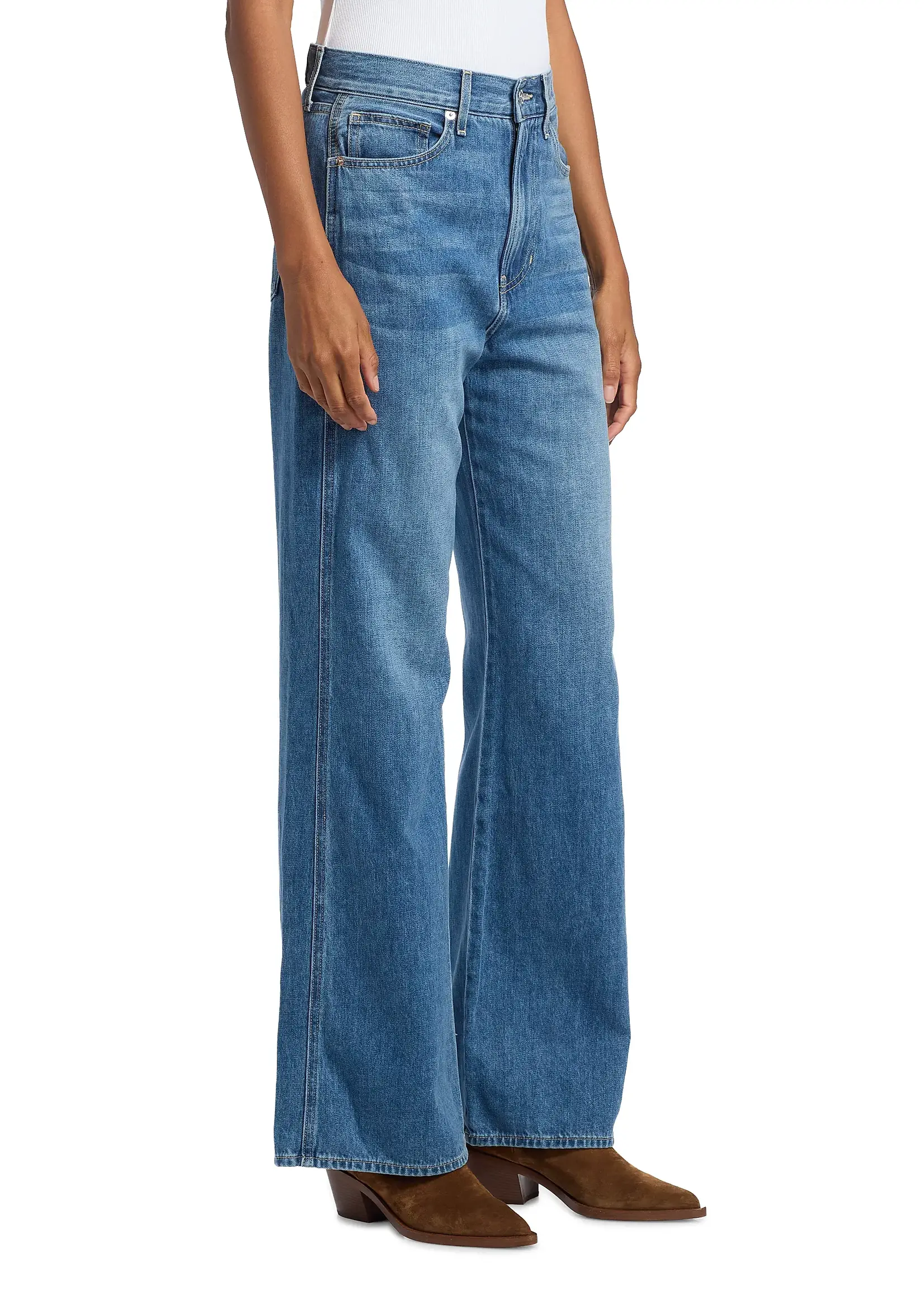 Veronica Beard Taylor High Rise Wide Leg- French Kiss