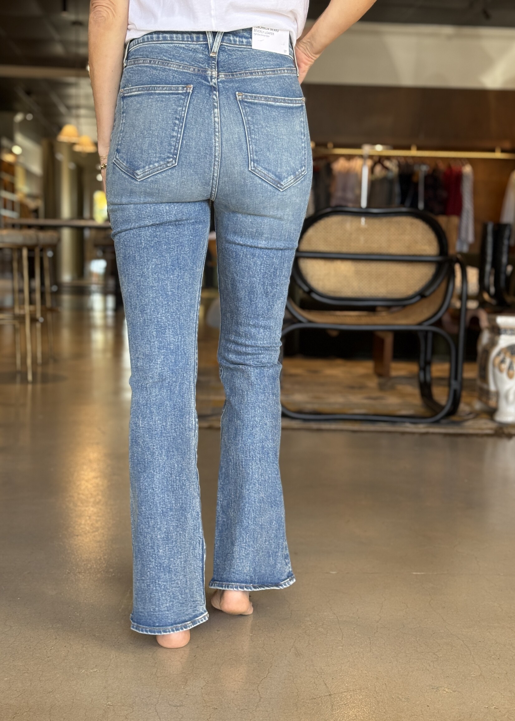Veronica Beard Beverly Loafer Jeans- Ripple Haze