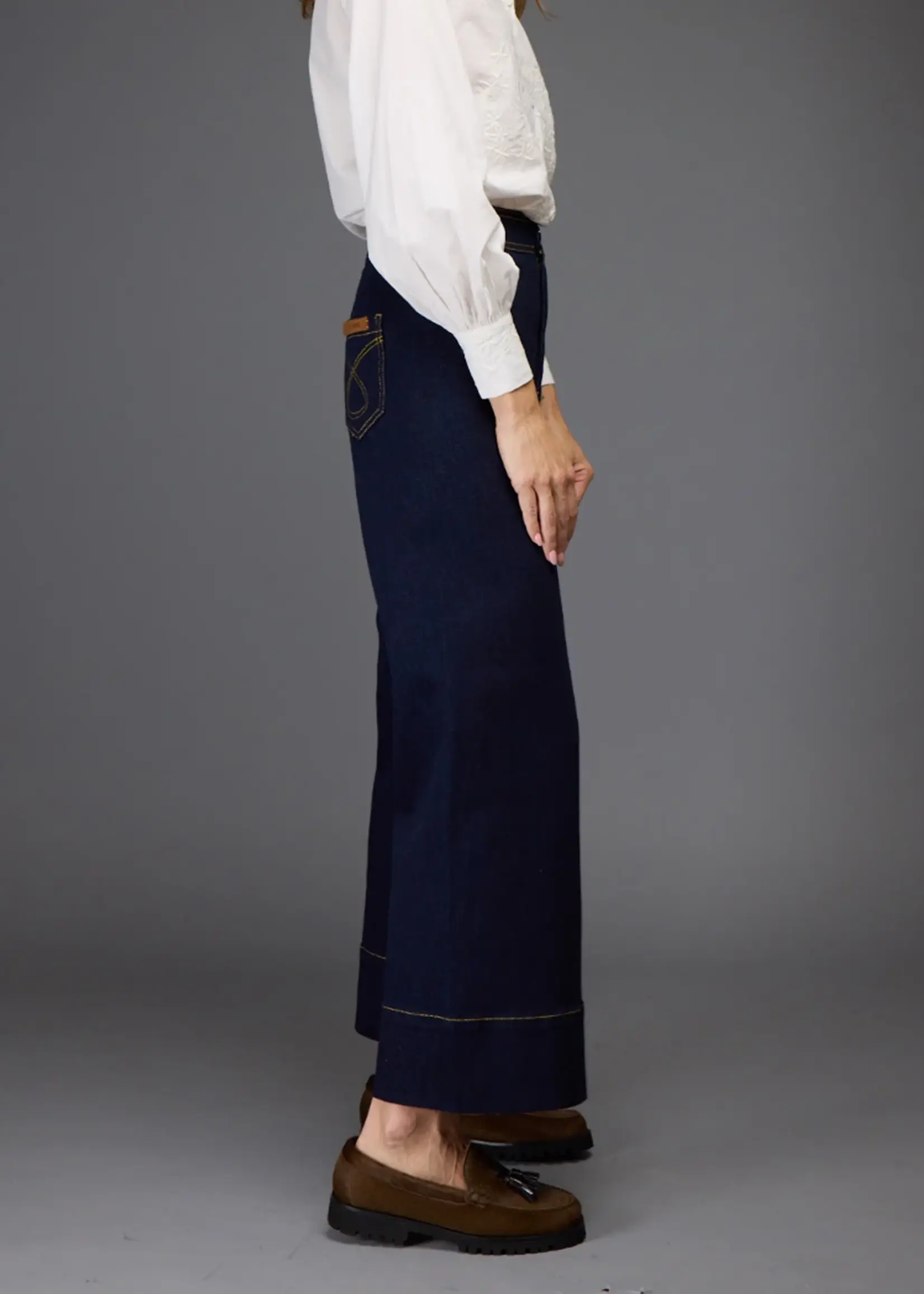 Love Binetti Costa Pant- Navy/Gold