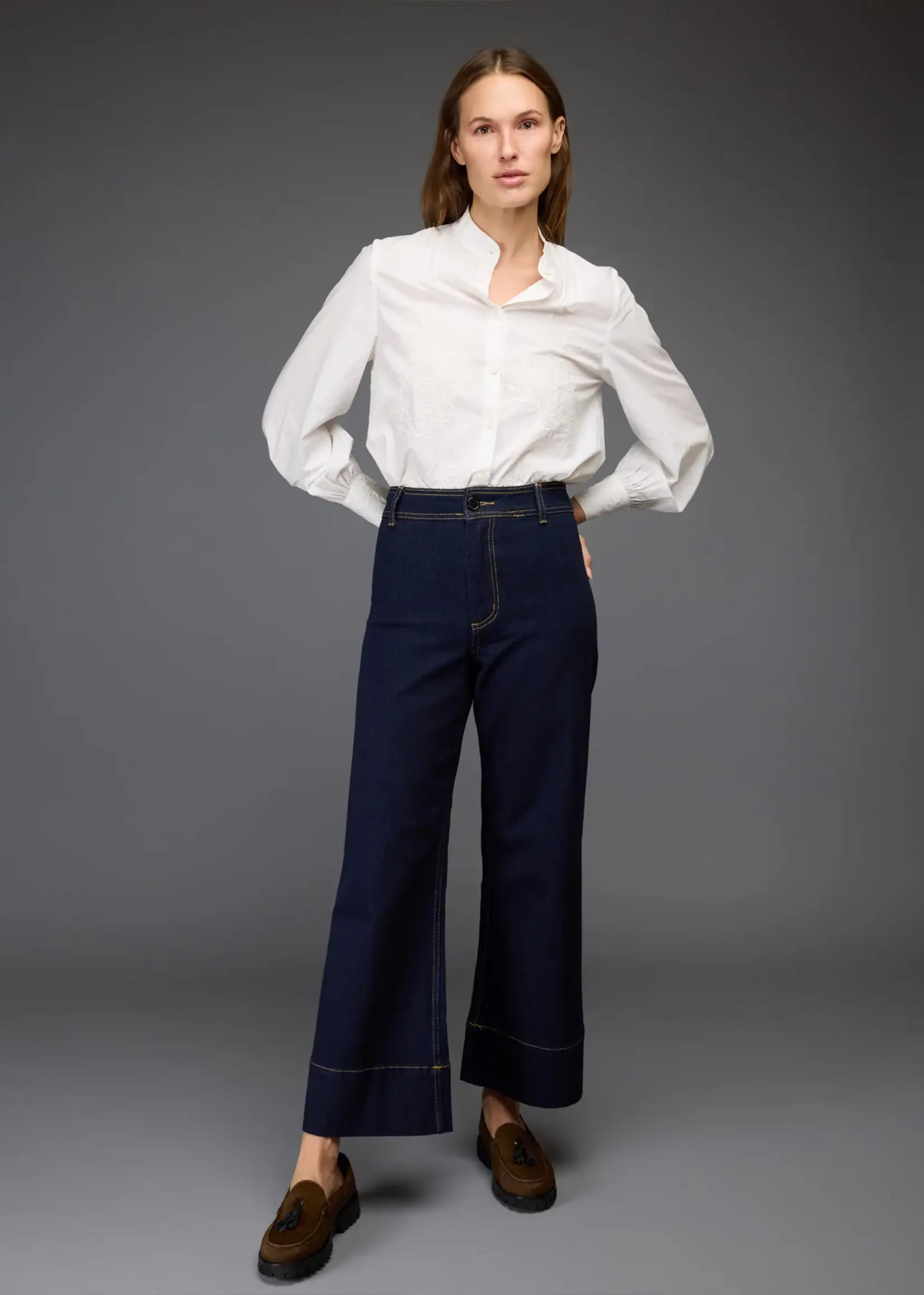 Love Binetti Costa Pant- Navy/Gold