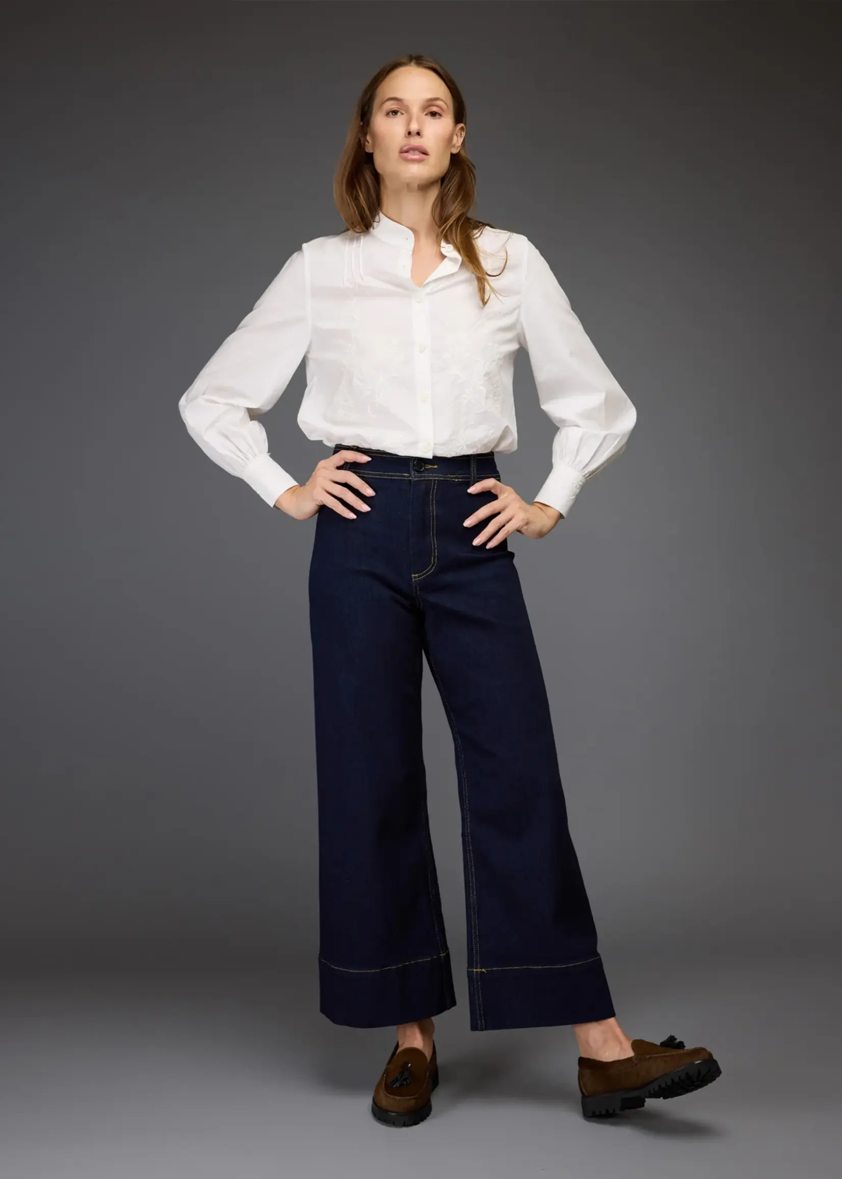 Love Binetti Costa Pant- Navy/Gold