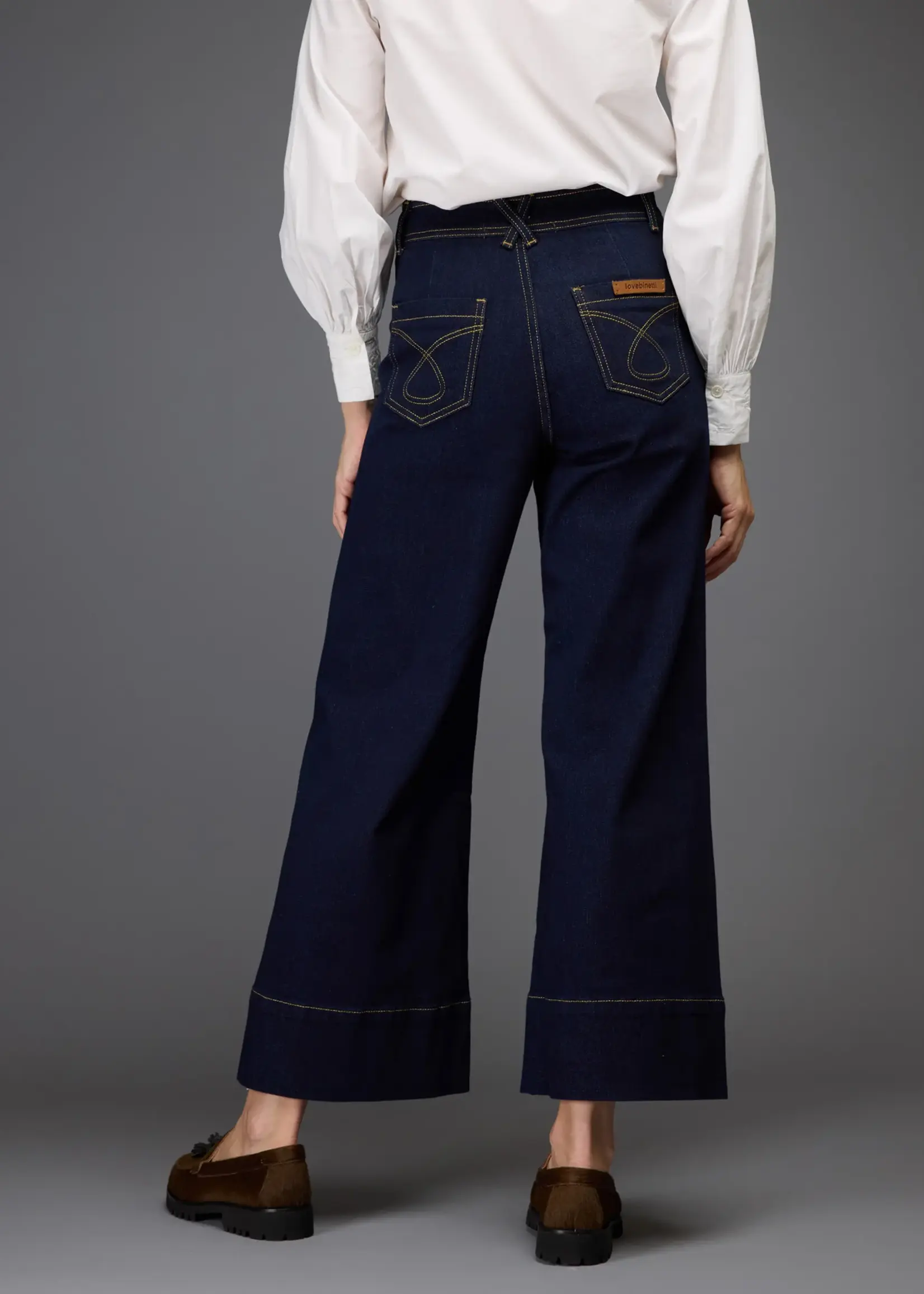 Love Binetti Costa Pant- Navy/Gold