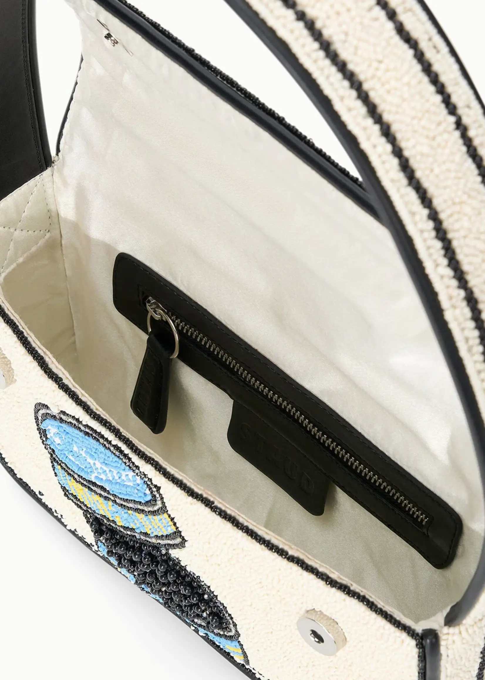 Staud Tommy Beaded Bag- Caviar Dreams