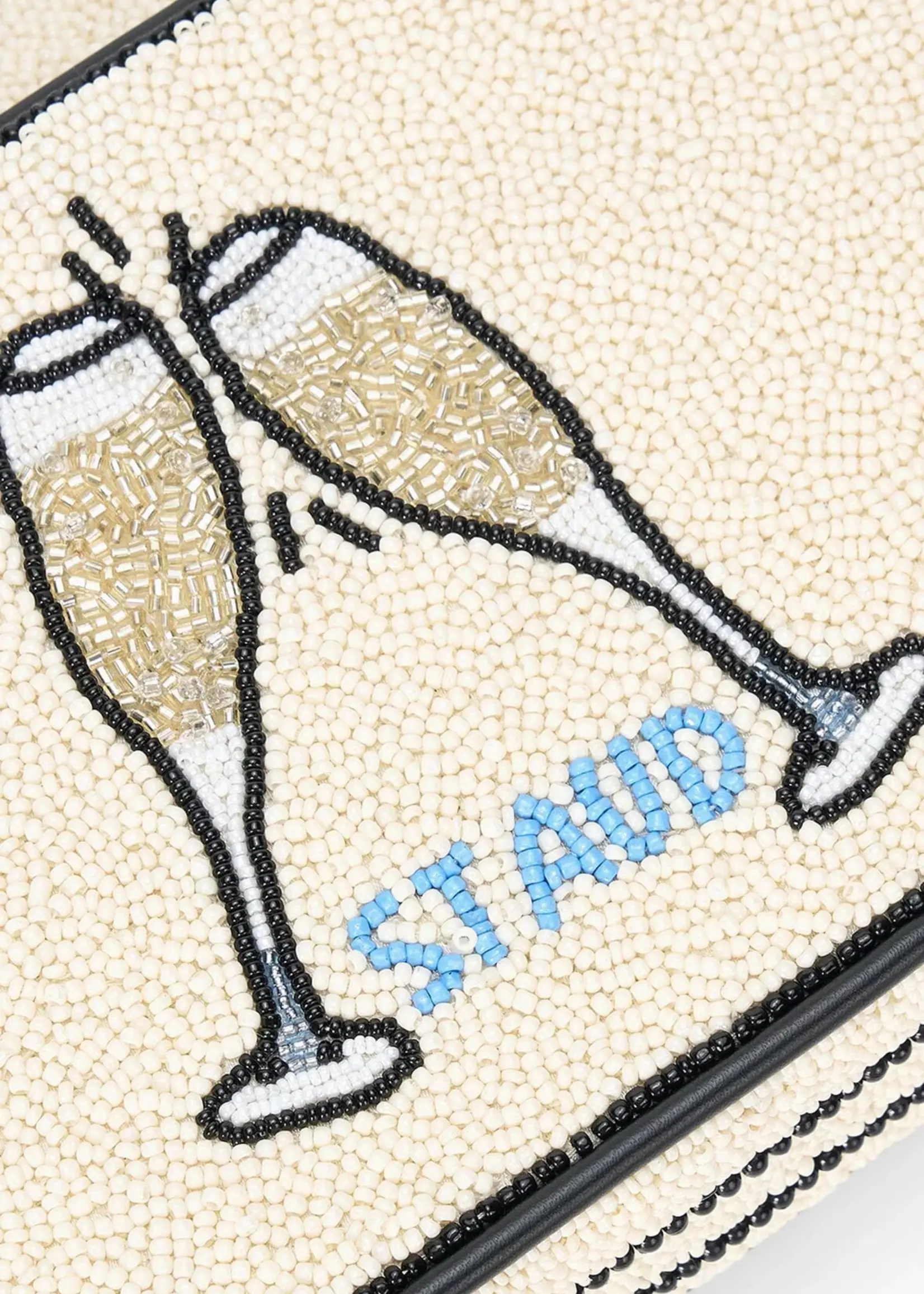 Staud Tommy Beaded Bag- Caviar Dreams