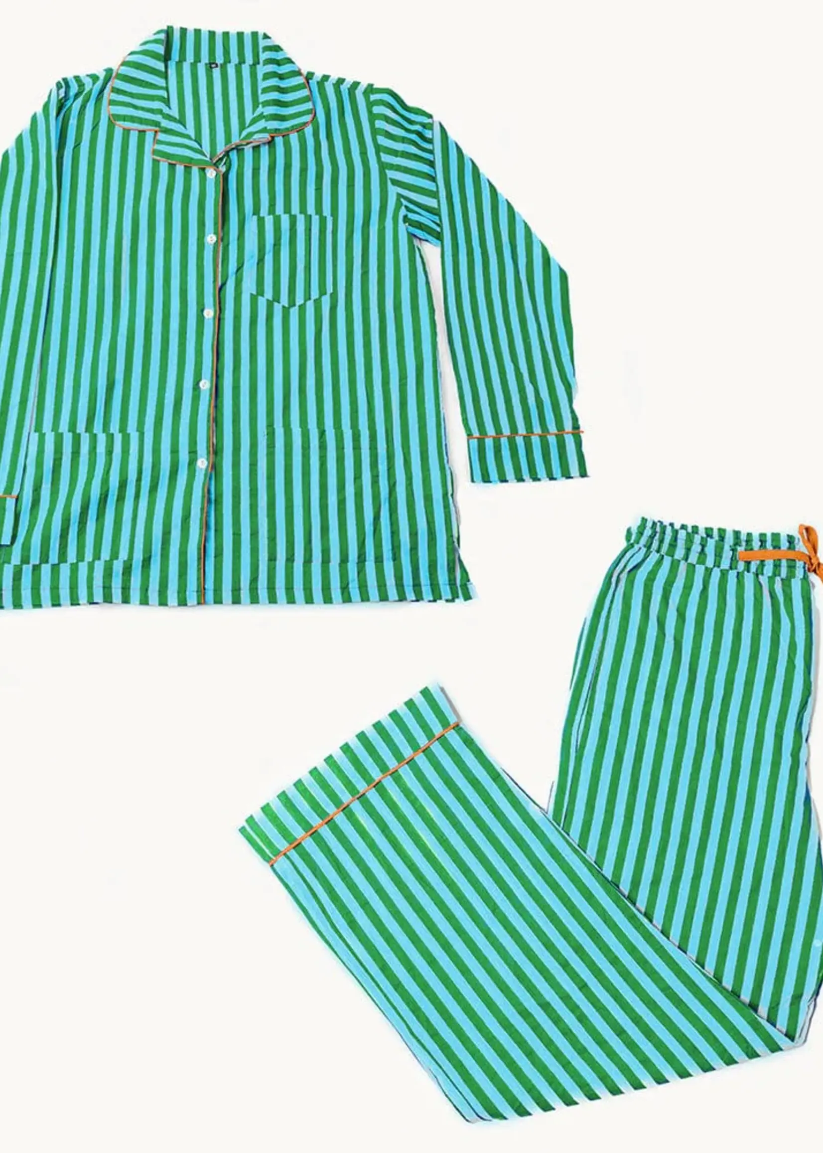 Ink+Alloy Bonnie Pajama Set- Green & Blue