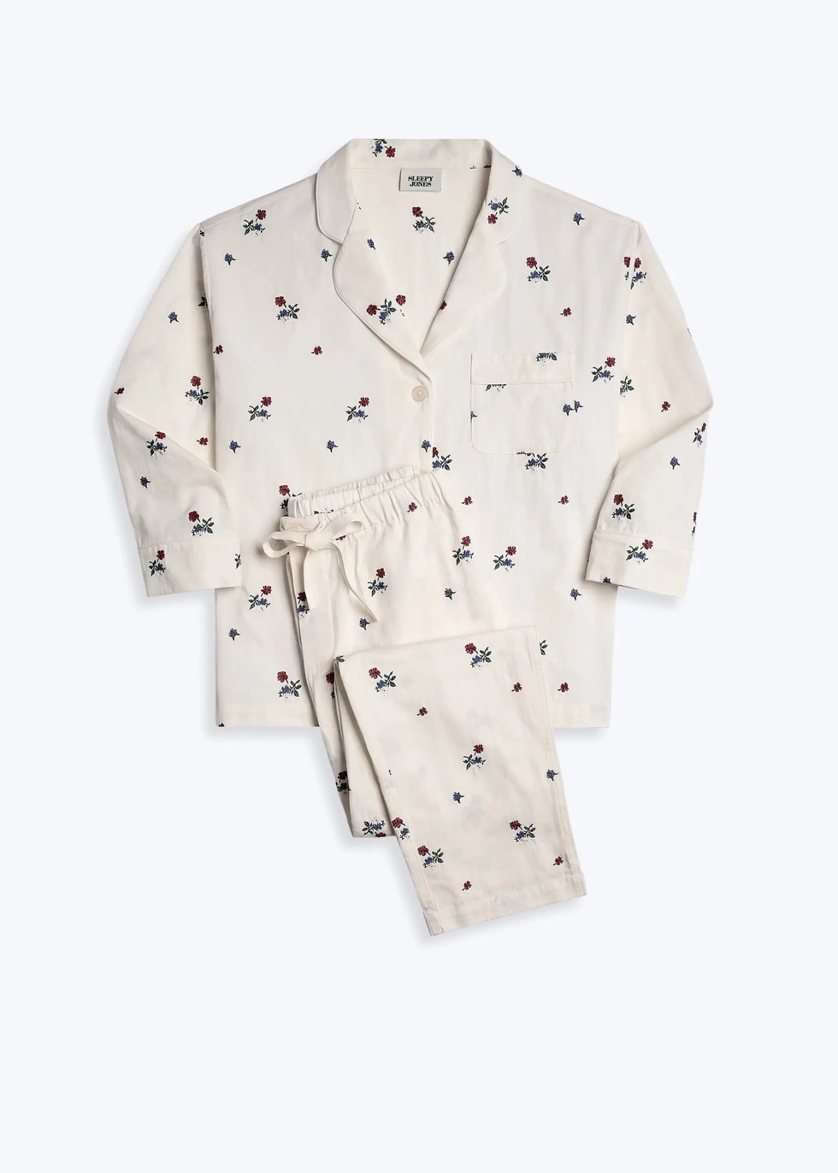 Marina Pajama Set- Embroidered Posy